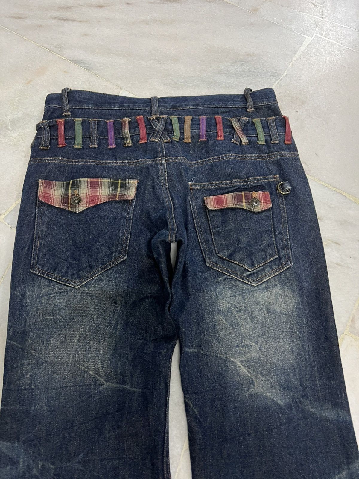 Japanese Brand 💥Double Waist💥Vintage 90’s Style Double Focus Mud Wash Jean Size US 33 - 11 Thumbnail