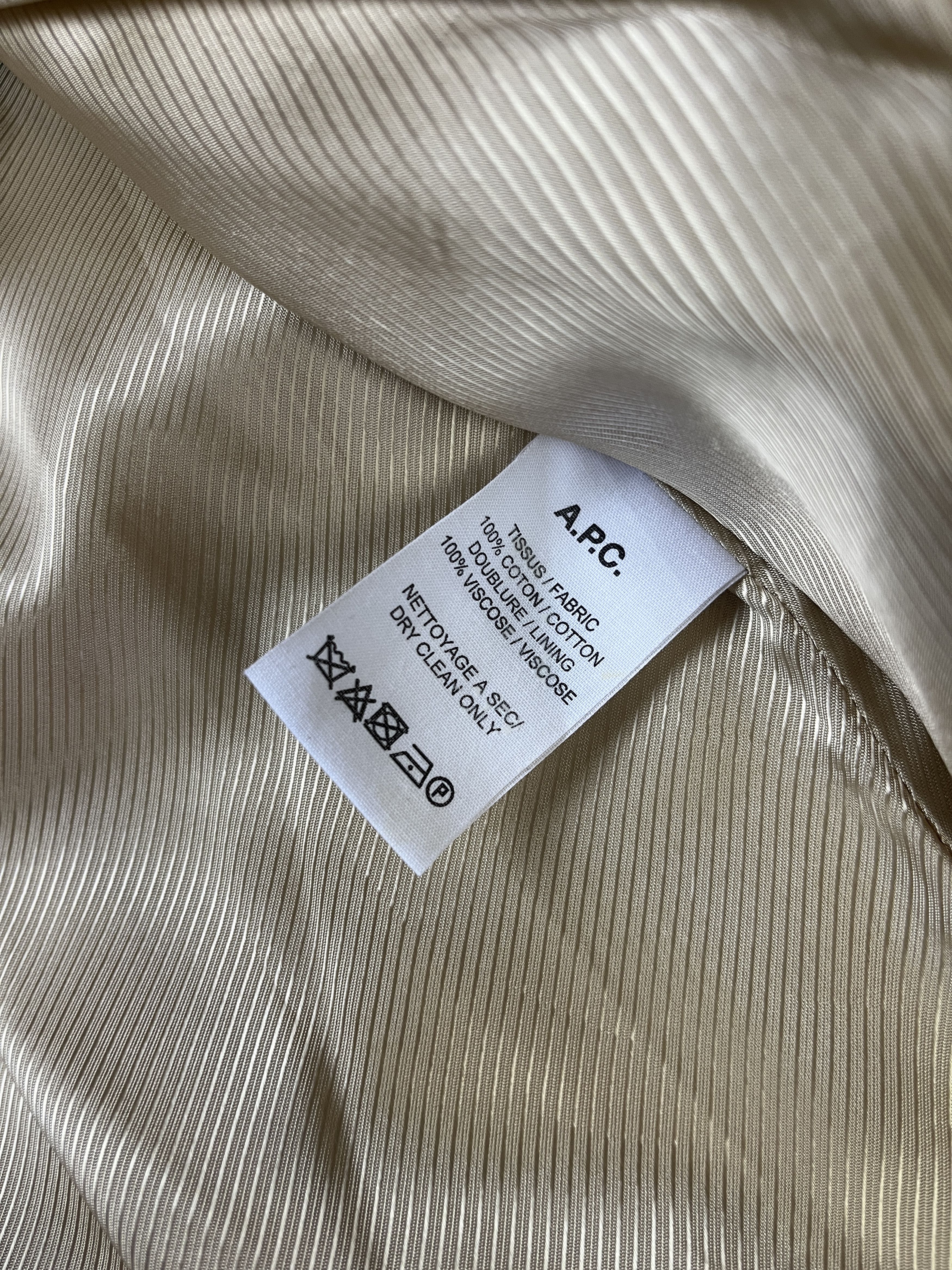 A.P.C. A.P.C Beige Trench Coat Made in Bulgaria Size US S / EU 44-46 / 1 - 14 Thumbnail