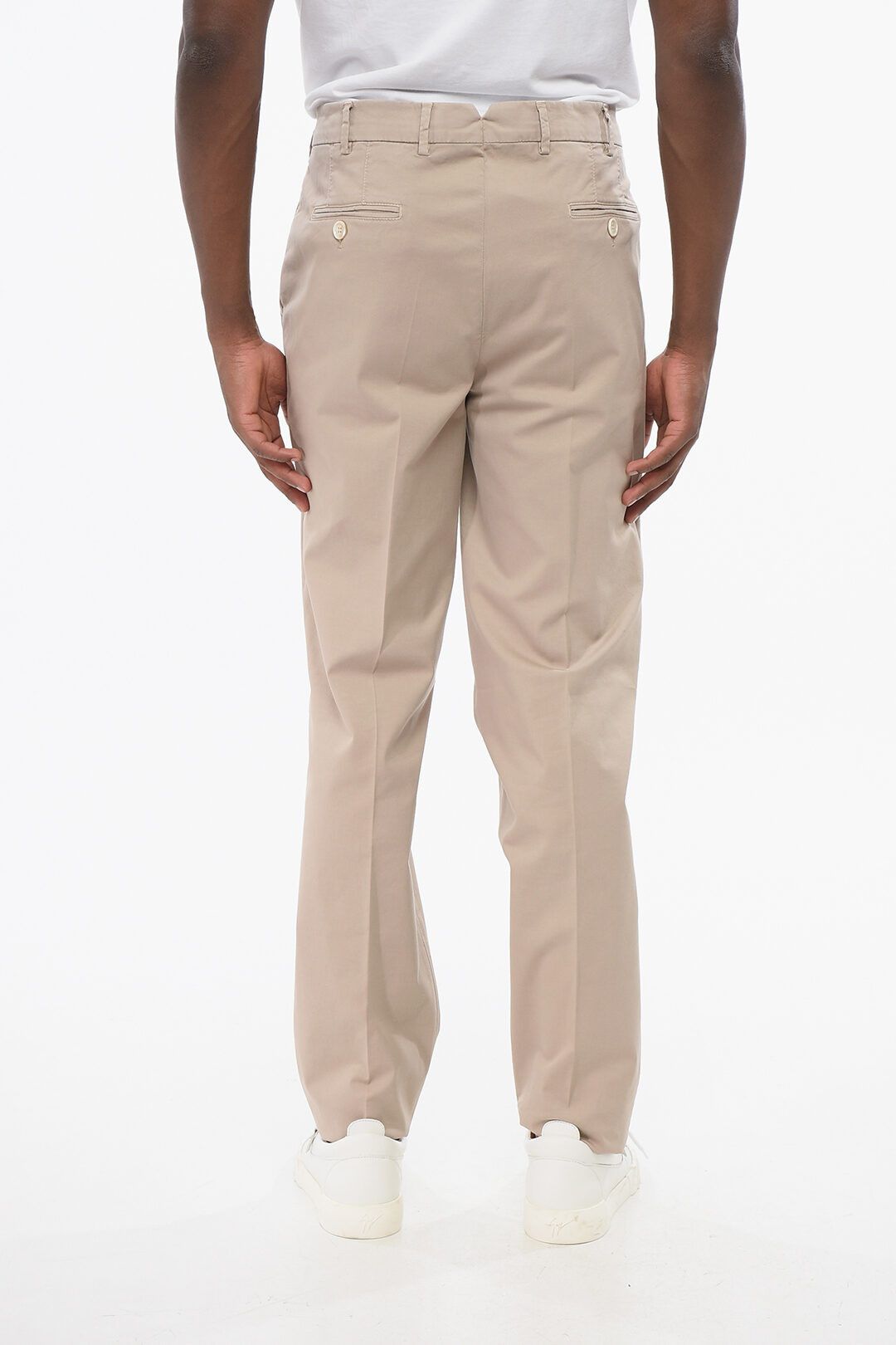 Brunello Cucinelli og1mm0825 Stretch Cotton Chinos Pant in Beige Size US 40 / EU 56 - 4 Thumbnail