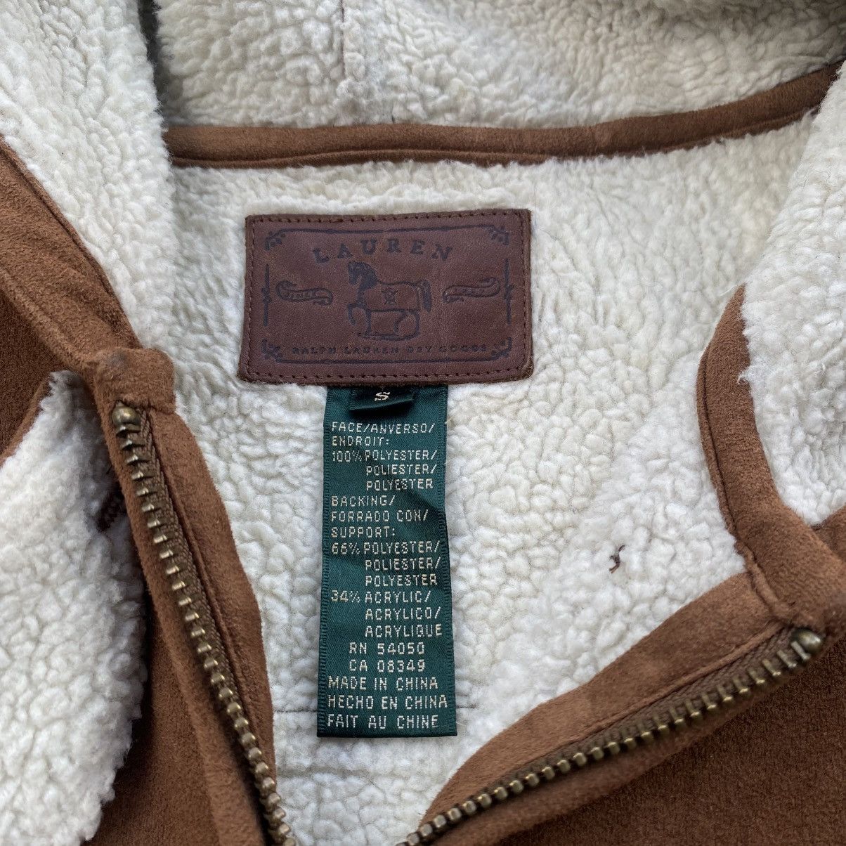 Polo Ralph Lauren Lauren Ralph Lauren brown faux suede sherpa-lined hooded Size US S / EU 44-46 / 1 - 19 Thumbnail