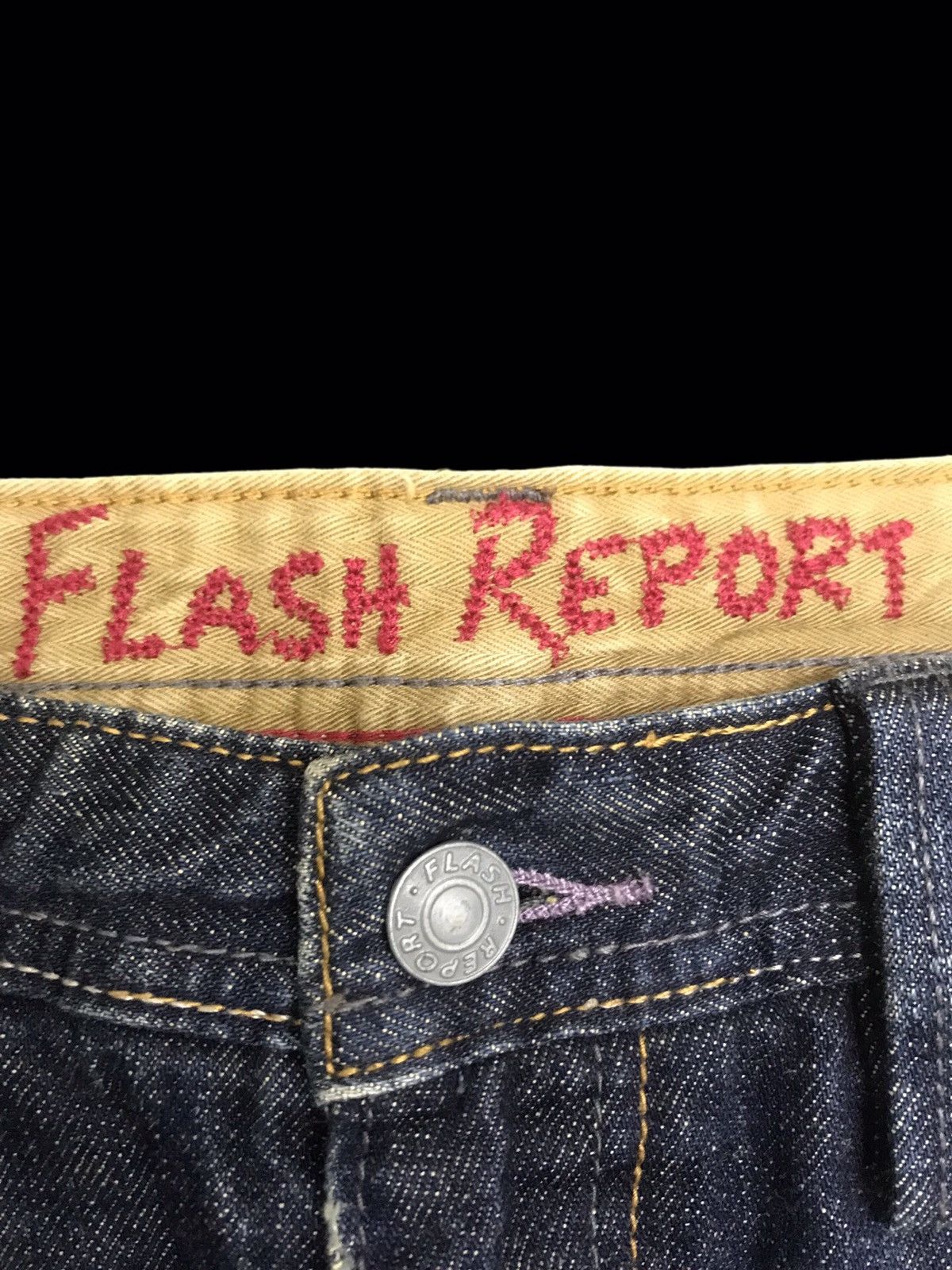 Japanese Brand 💥FLARE💥FLASH REPORT CRAZY DESIGN FLARE DENIM F187 Size US 32 / EU 48 - 15 Thumbnail
