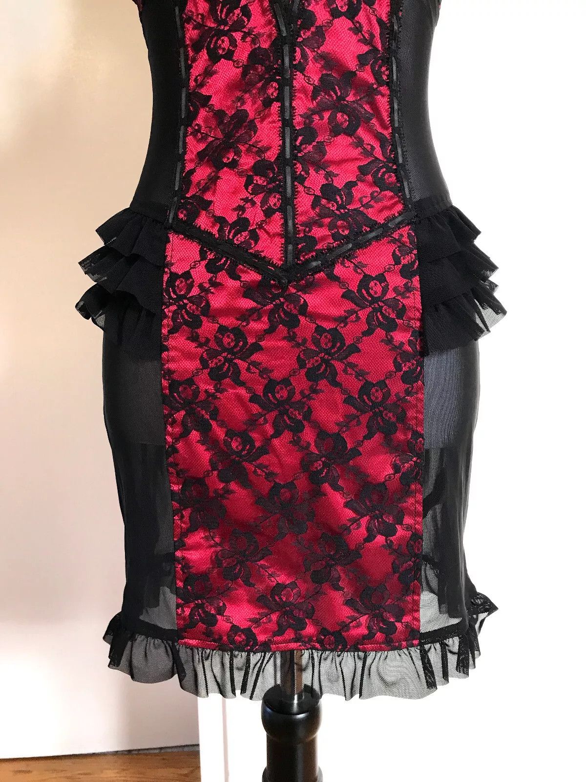 Lip Service Lip Service Vintage Vaudeville Vamps Lace & Mesh Dress XS Size XS / US 0-2 / IT 36-38 - 3 Thumbnail