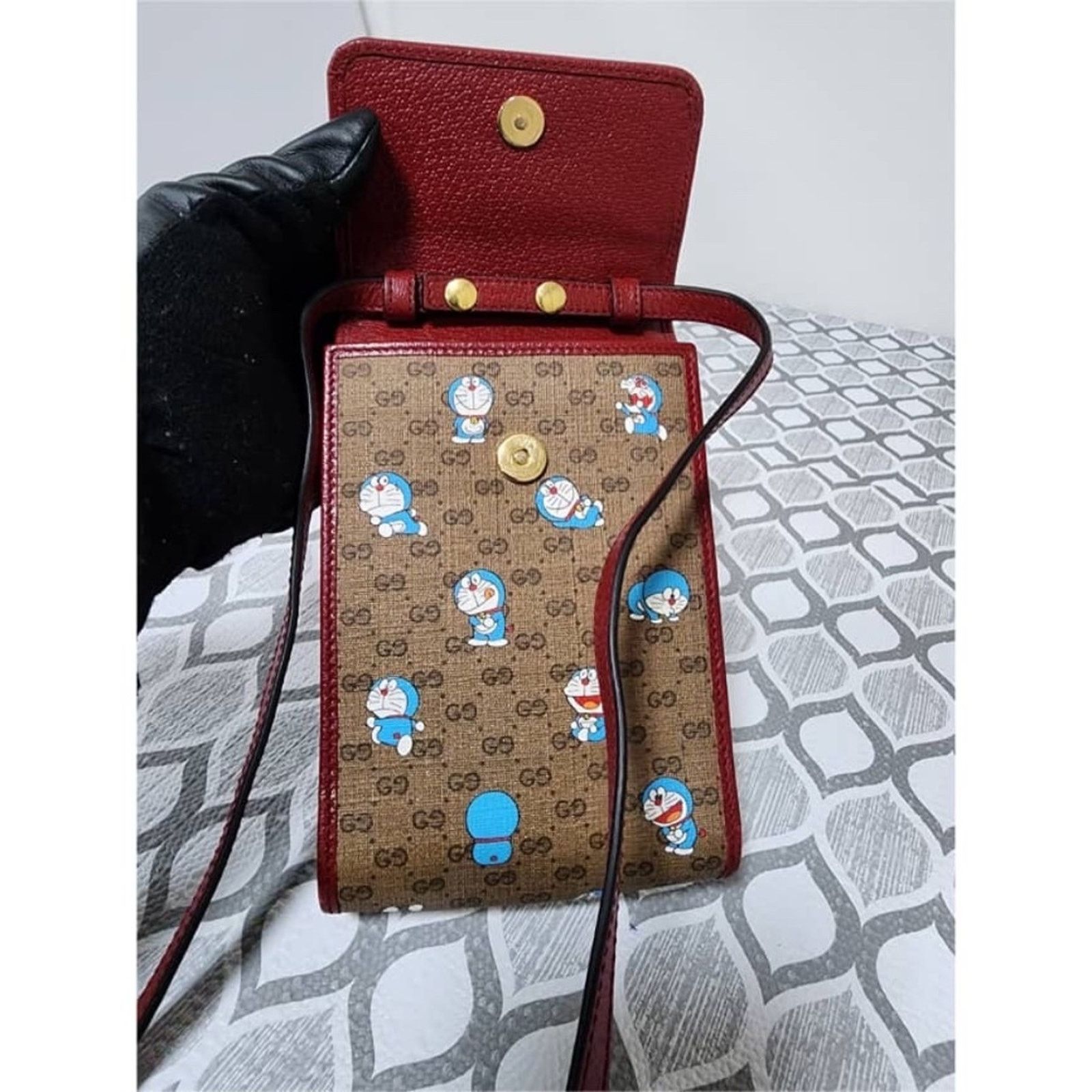 Gucci GUCCI X DORAEMON Mini GG Supreme Monogram Mini Crossbody Bag Size ONE SIZE - 7 Thumbnail