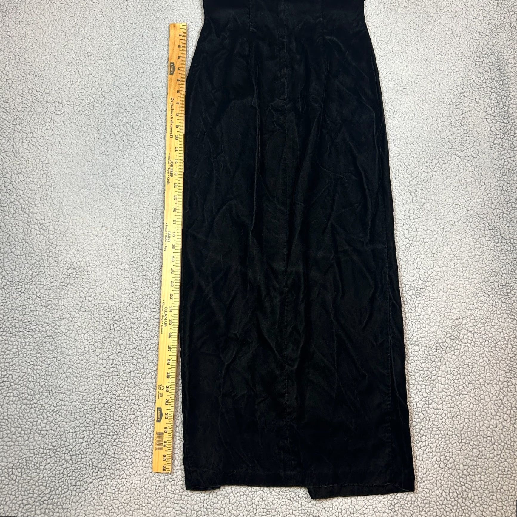 Jessica McClintock VINTAGE Jessica McClintock Gunne Sax Halter Black Velvet Cocktail Dress S Black Halter Midi Dress Womens 90s Size S / US 4 / IT 40 - 7 Thumbnail