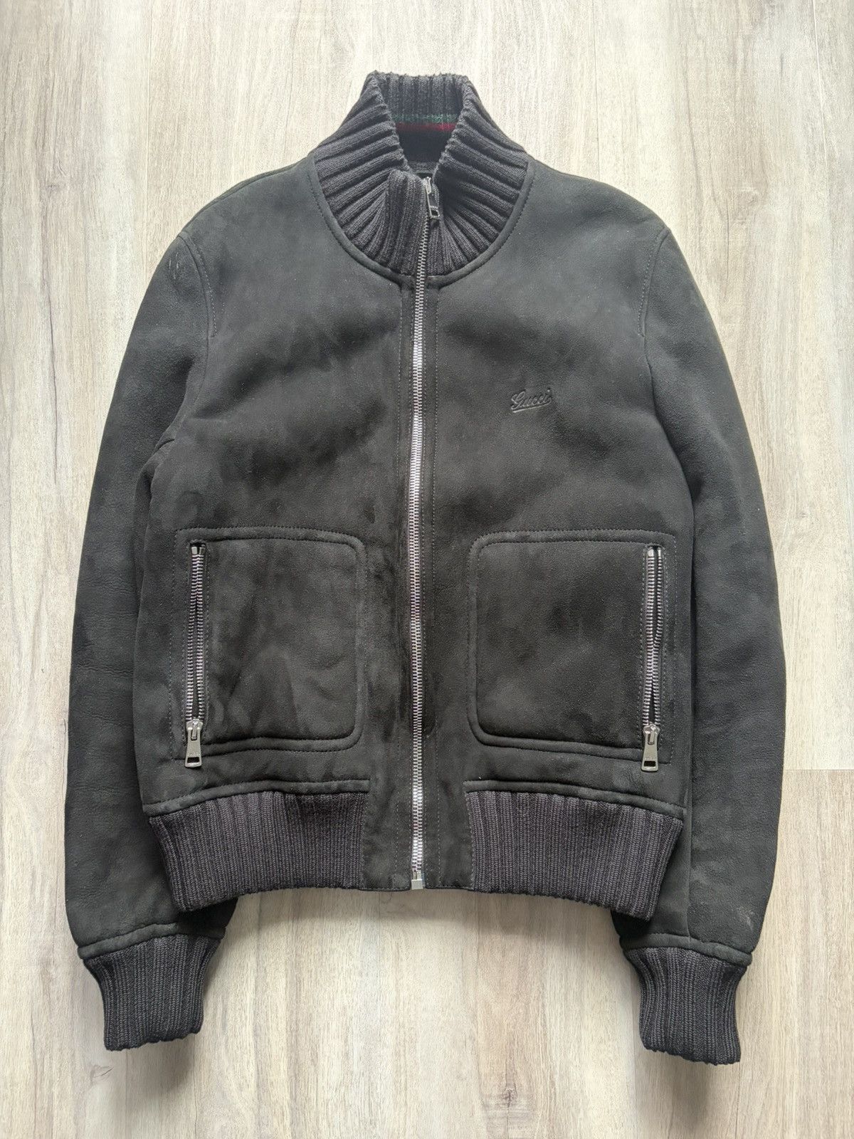Gucci Gucci Suede Shearling Bomber Jacket Size US L / EU 52-54 / 3 - 1 Thumbnail