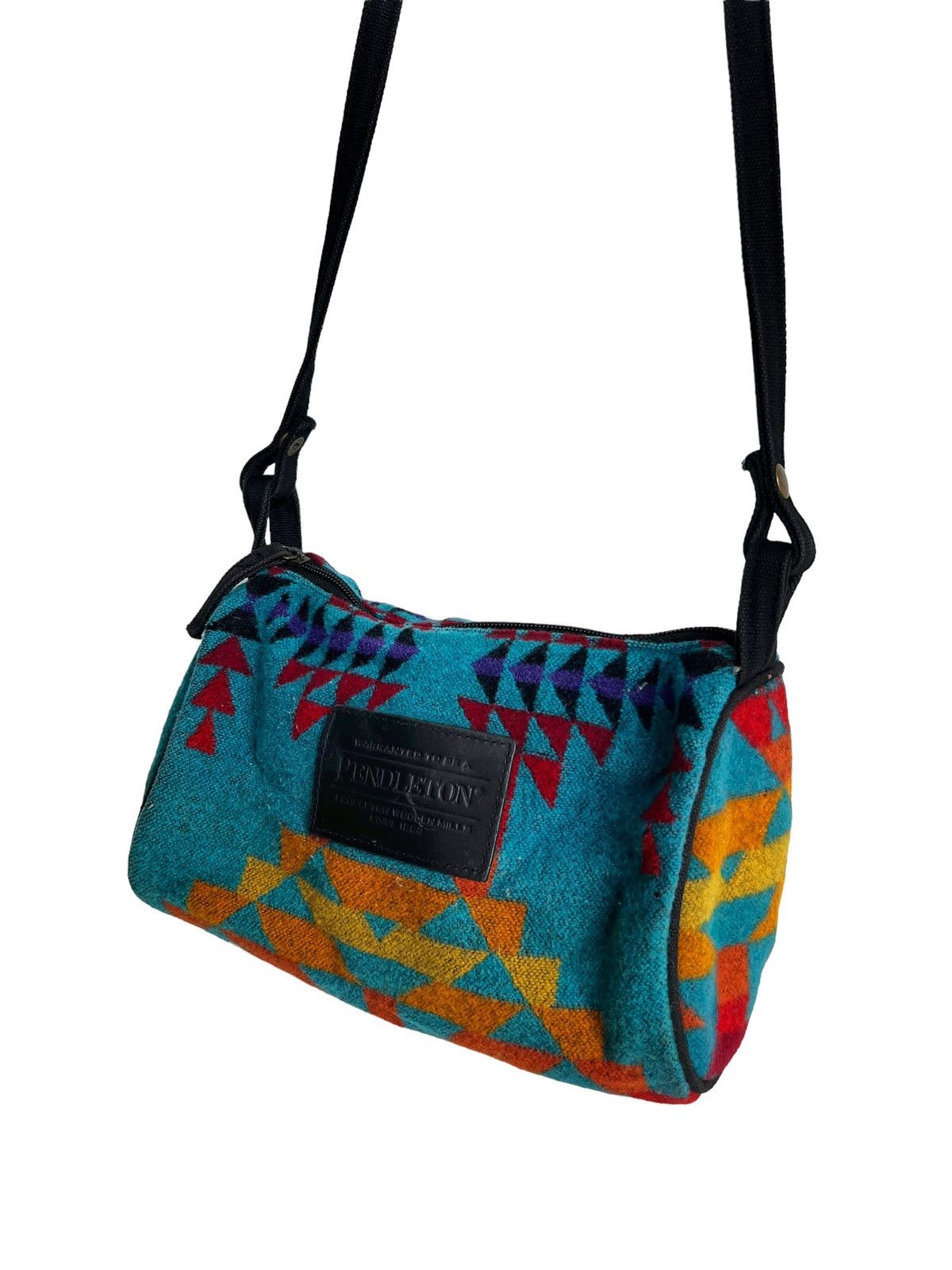 Dry Bones OG Pendleton 🇺🇸 Navajo Printed Wool Small Duffle Gym Bag Size ONE SIZE - 4 Thumbnail