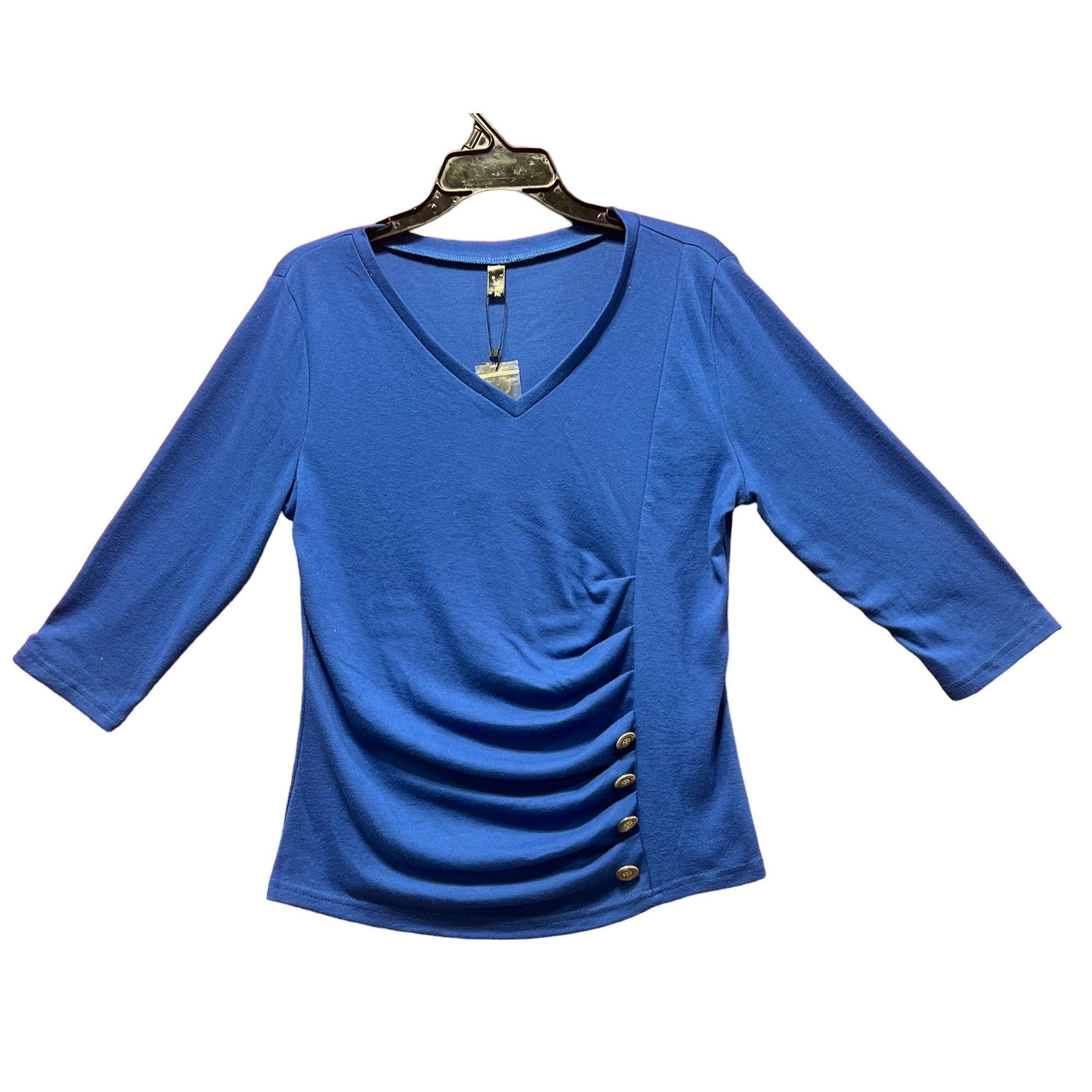 Other Allegra K - Women's V-Neck 3/4Sleeve Solid Knitted Button De Size L / US 10 / IT 46 - 3 Thumbnail