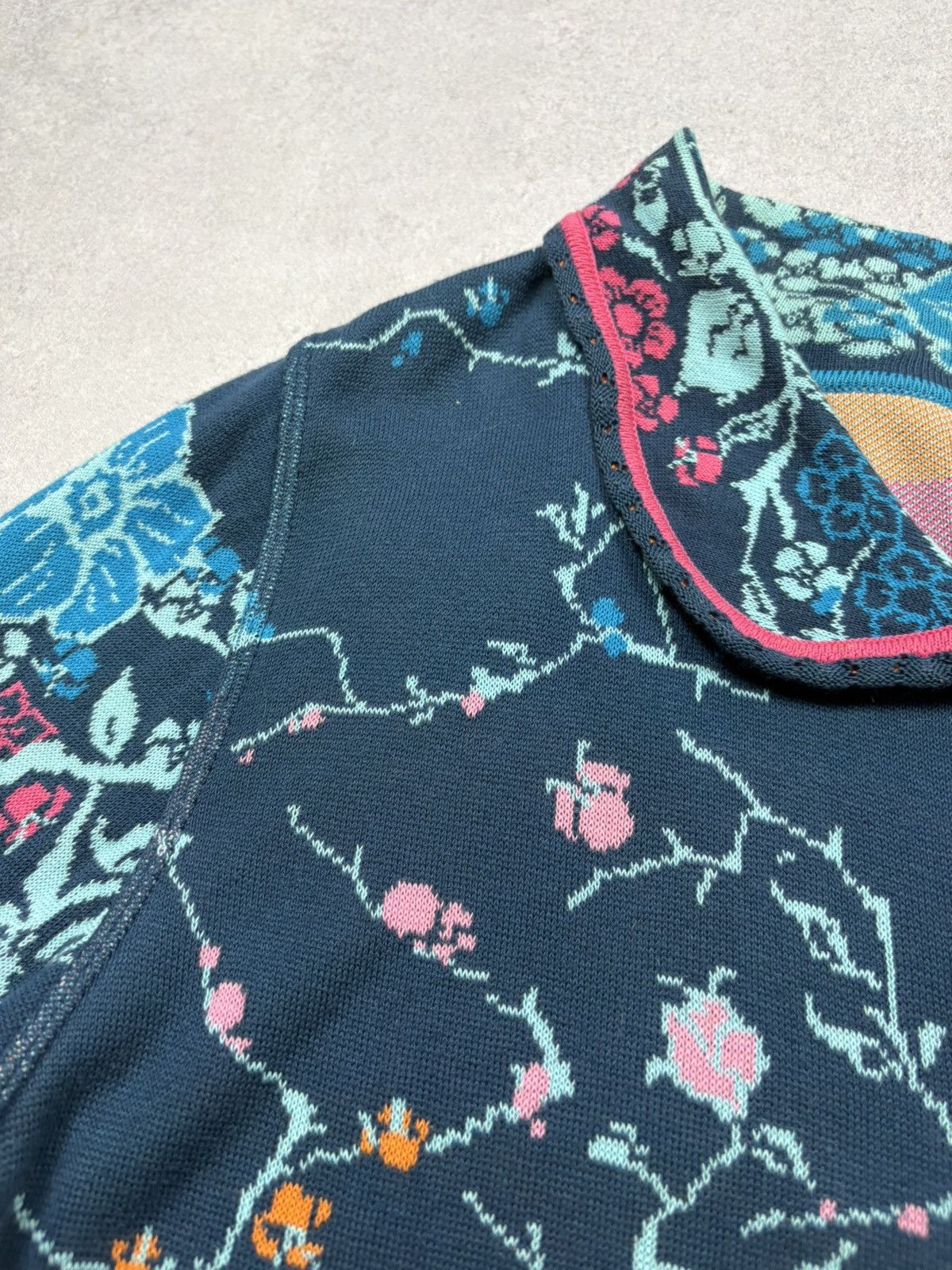 Vintage Ivko Floral Jacquard Knit Cardigan Button Up Boho Art Rare L Size L / US 10 / IT 46 - 9 Thumbnail