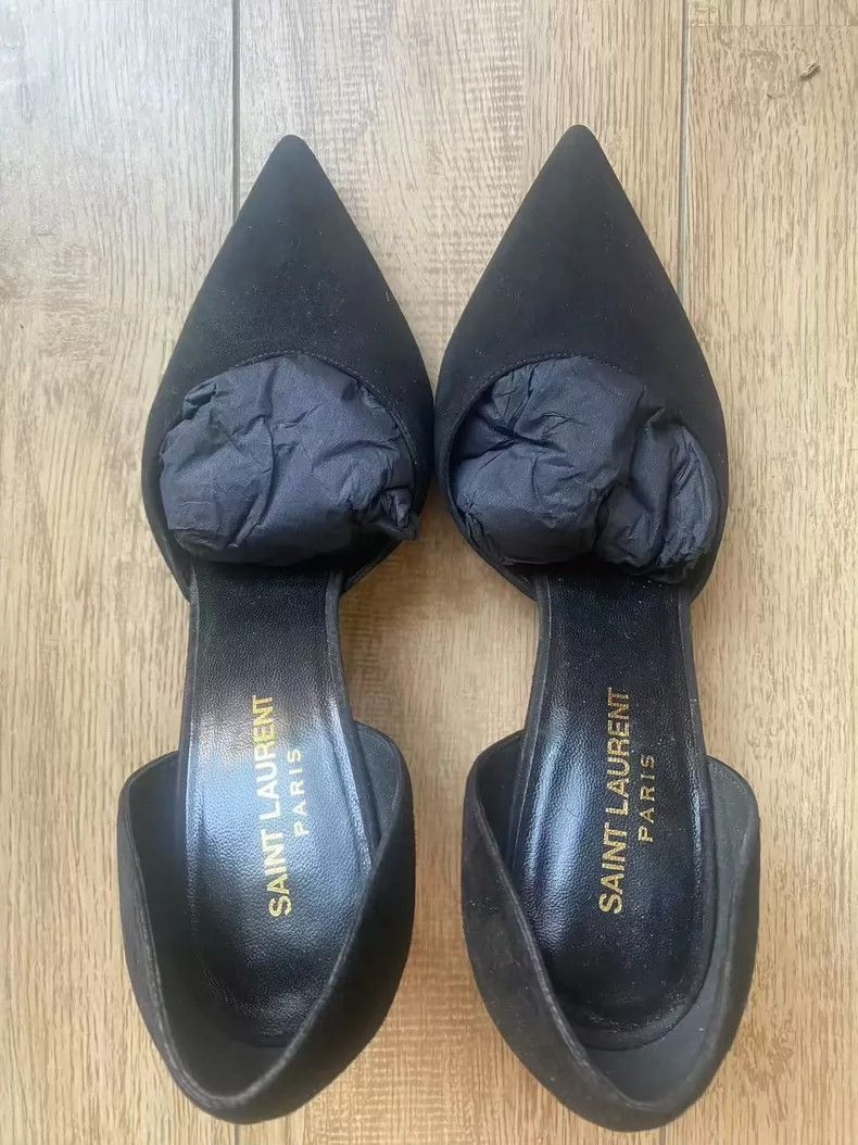 Saint Laurent Paris Saint Laurent Paris Black suede heels Size US 7.5 / IT 37.5 - 1 Thumbnail