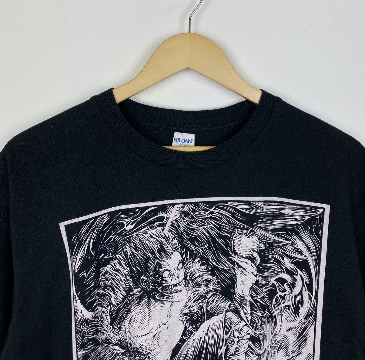 Anime Death Note Anime T-Shirt Size L Short Sleeve Top Black Y2K Size US L / EU 52-54 / 3 - 2 Thumbnail