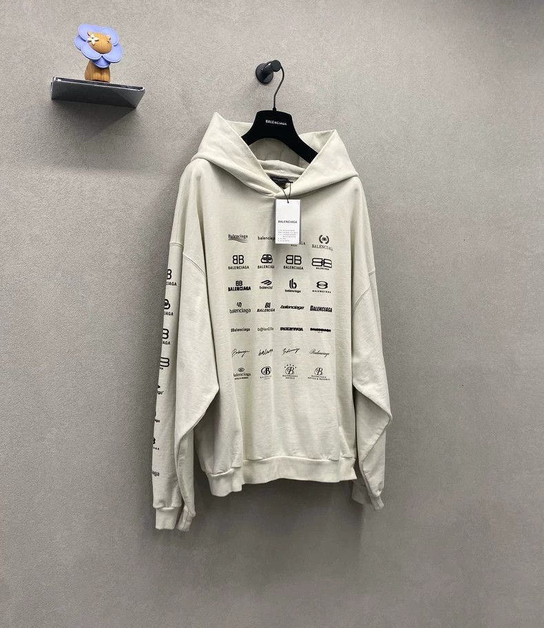 Balenciaga Balenciaga Alphabet Logo Printed Hooded Sweatshirt, Loose Size US L / EU 52-54 / 3 - 3 Thumbnail