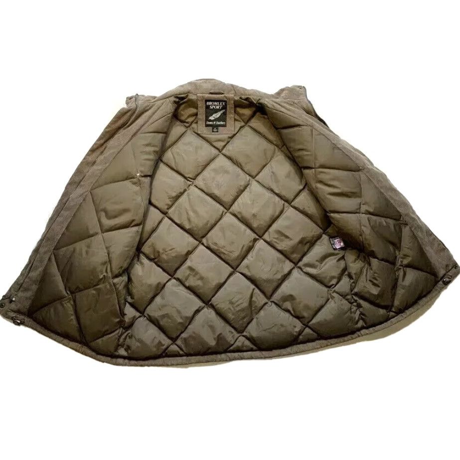 Vintage Bromley Sport Down & Feathers Insulated Suede Parka Puffer Jacket Coat Brown XL Unisex Adults Men Women Distinctly Casual Winter Fall Size XL / US 12-14 / IT 48-50 - 4 Thumbnail