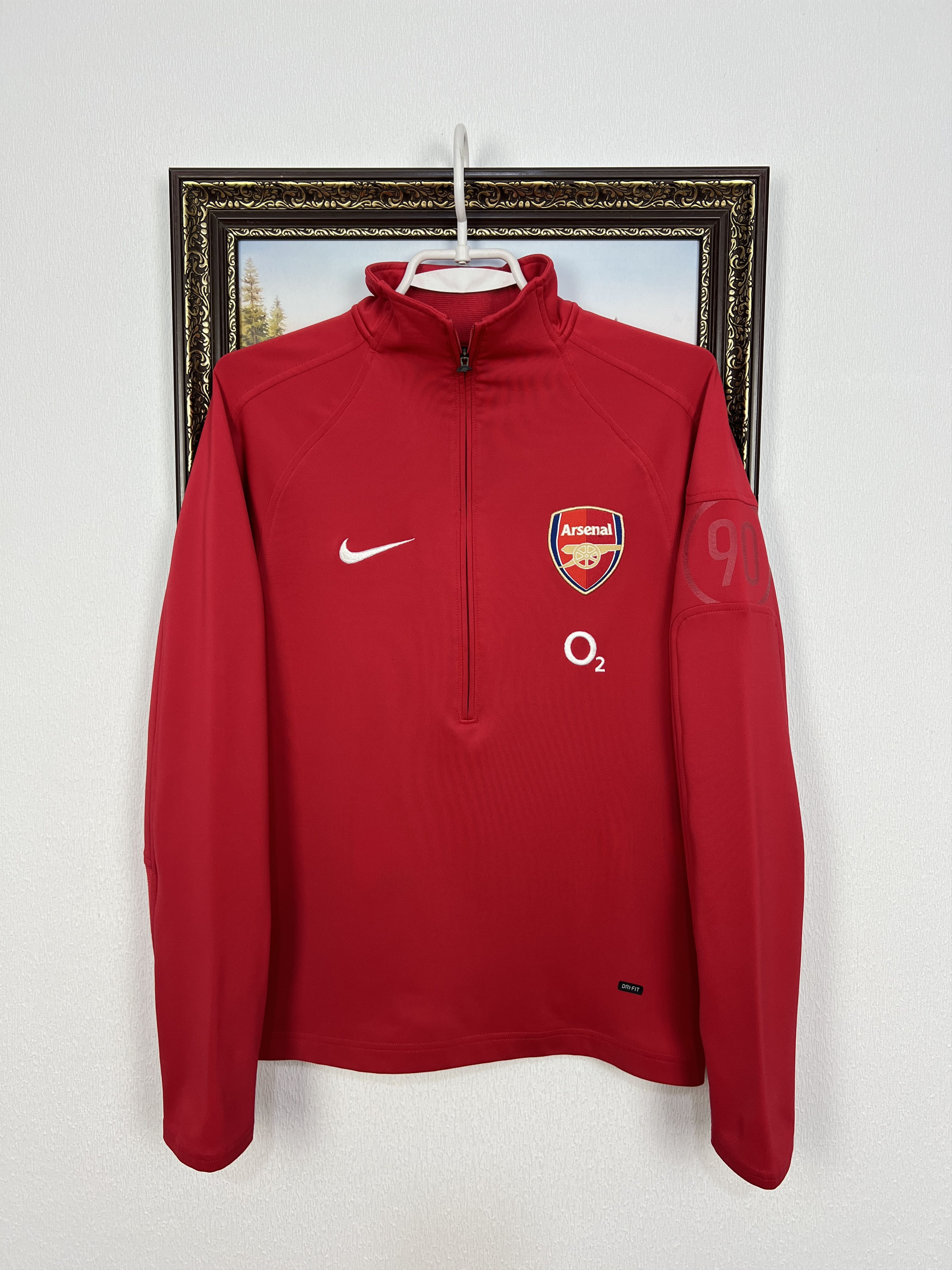 Vintage Nike Arsenal o2 Football Track Top Training