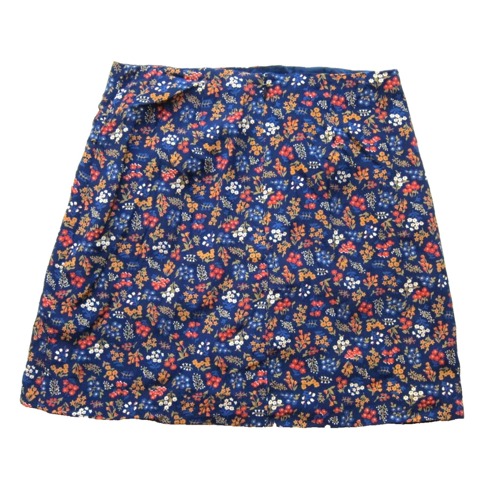 Madewell VINTAGE Madewell Skirt Women 0 Mini Floral Button 100% Rayon Blue Orange Green 26" waist 15.5" length 36" hip Size 25" / US 0 / IT 36 - 2 Thumbnail
