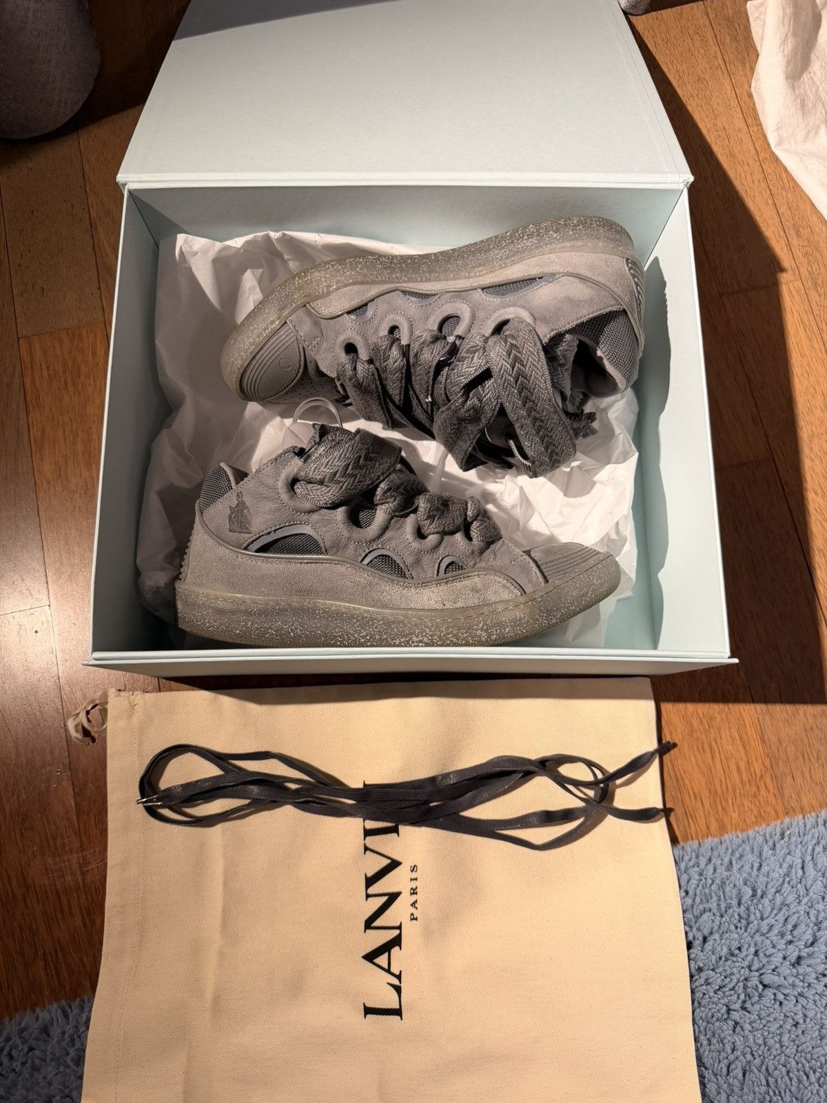 Lanvin Lanvin Curb Grey Shoes Size US 10 / EU 43 - 1 Thumbnail