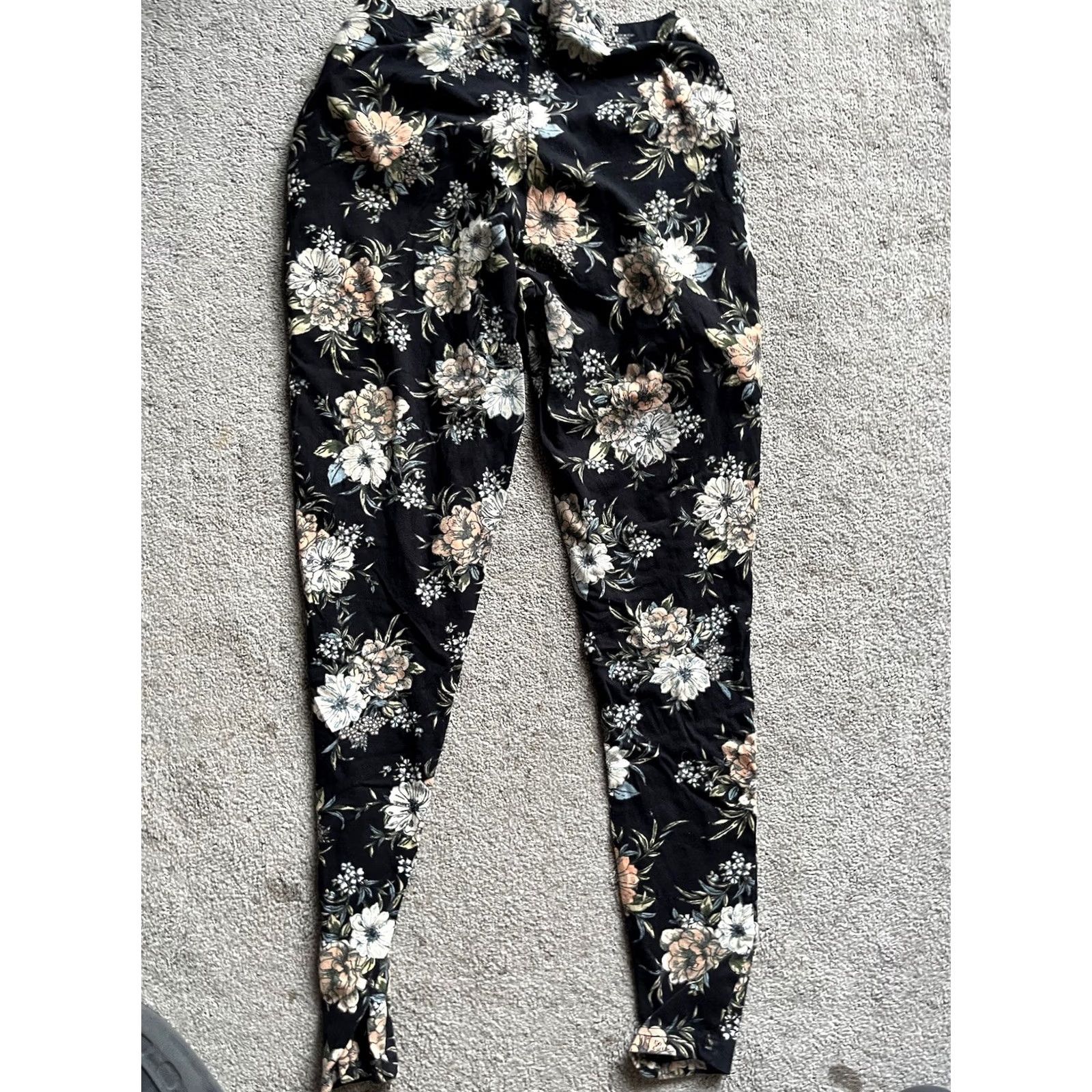 Torrid Torrid Floral Black Leggings Womens Plus Size 0X Solid Ankle Workout TORRID WOMENS Size 40" / US 18 - 3 Thumbnail