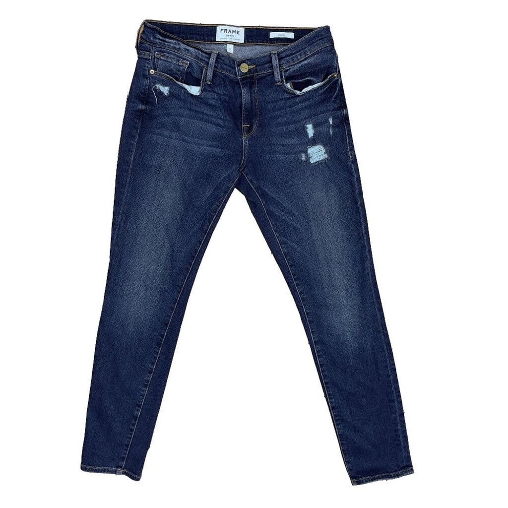Other FRAME DENIM 'Le Garçon' Boyfriend Cropped Blue Jeans Size 26 Size 26" / US 2 / IT 38 - 5 Thumbnail