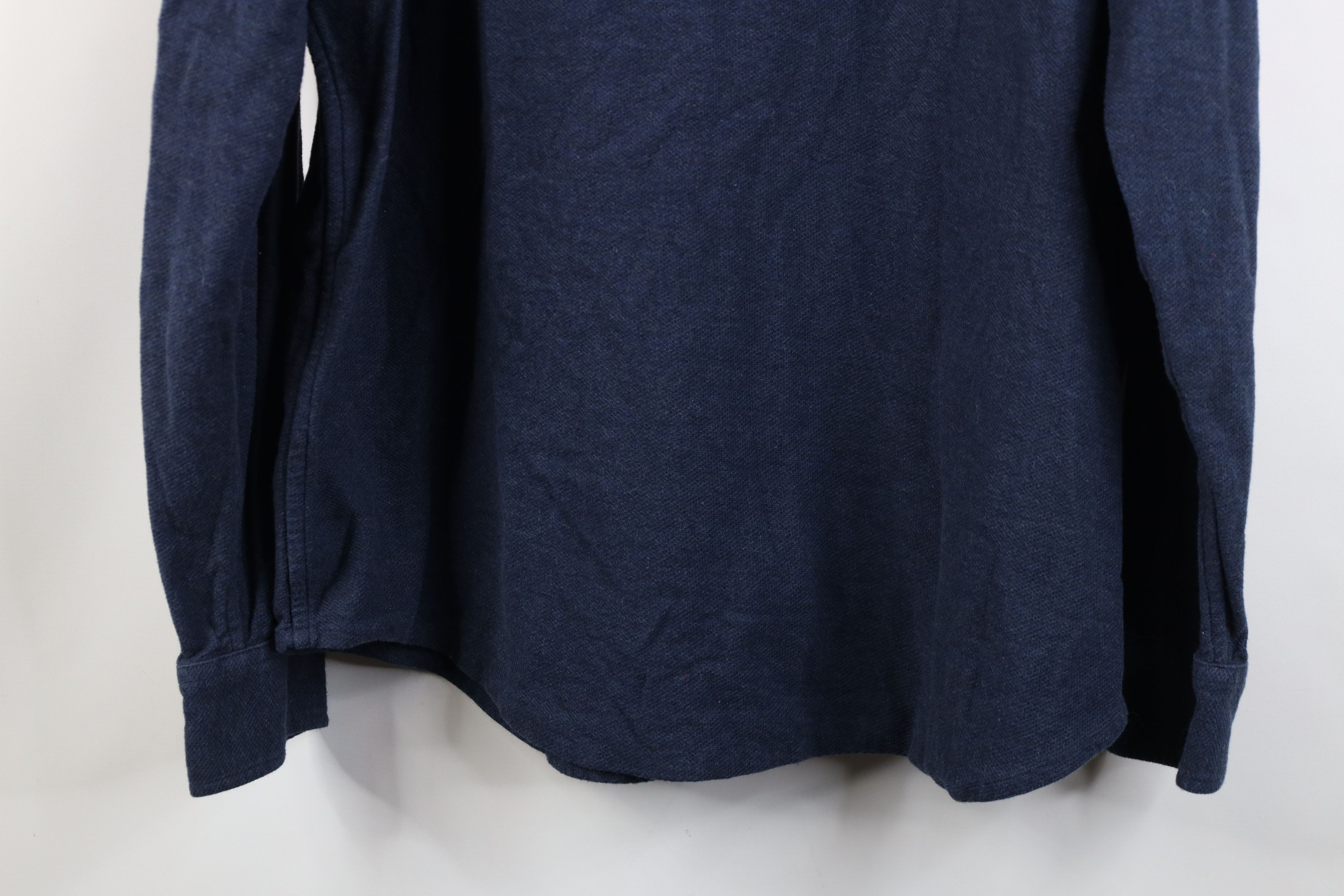 Ralph Lauren Vintage Y2K Ralph Lauren Thermal Knit Button Shirt Blue Size US XL / EU 56 / 4 - 10 Thumbnail