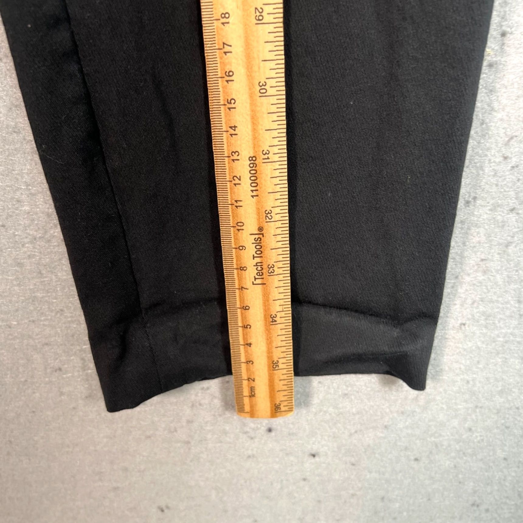 Theory Theory Women's Dress Pants - Black Cotton Blend Slim Fit Flat Front Tapered Leg, Size 10, Inseam 27 in, Regular, 32 in Waist, Womens Size 32" / US 10 / IT 46 - 6 Thumbnail