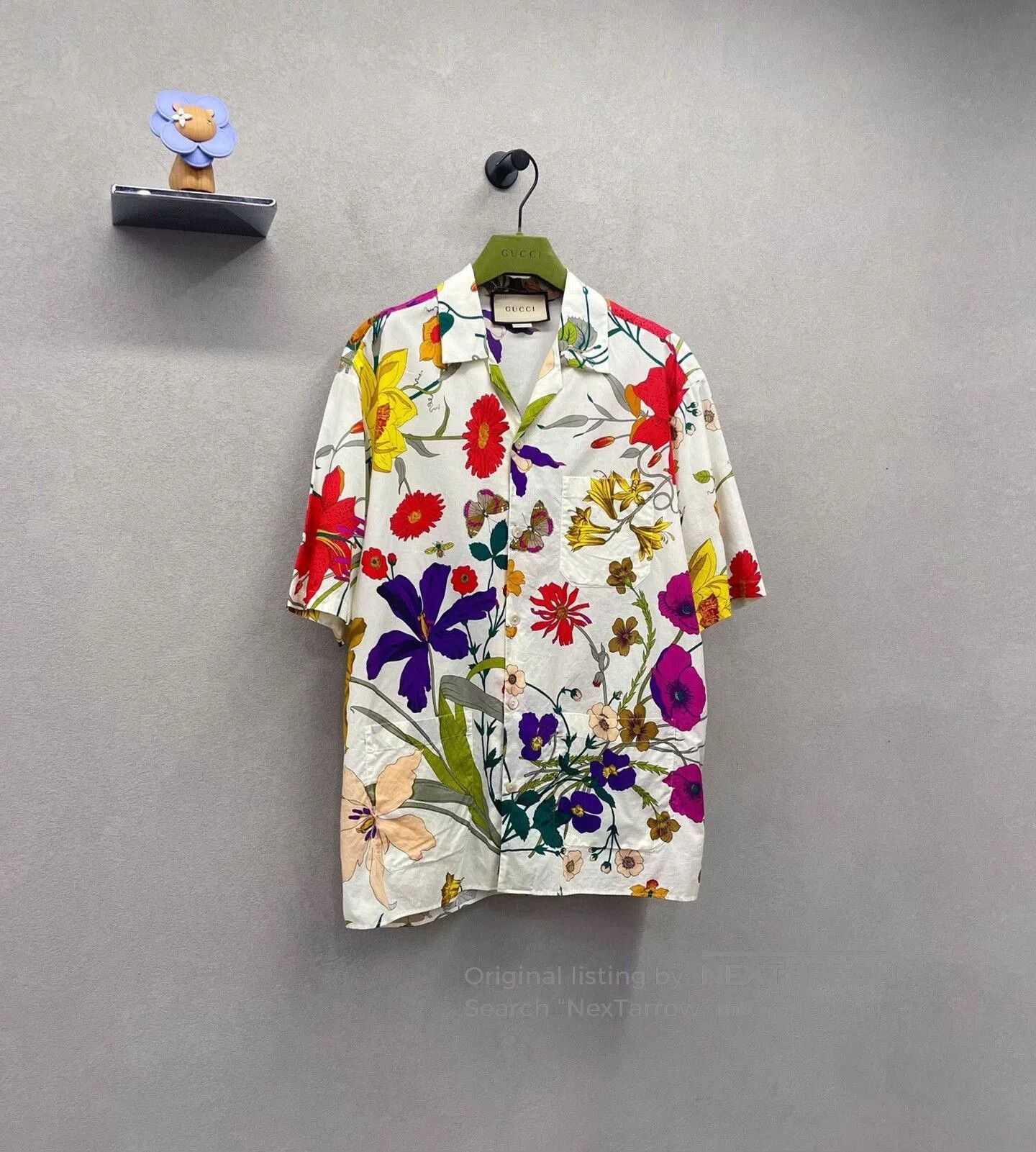 Gucci gucci floral short sleeve white shirt. Size US L / EU 52-54 / 3 - 3 Thumbnail