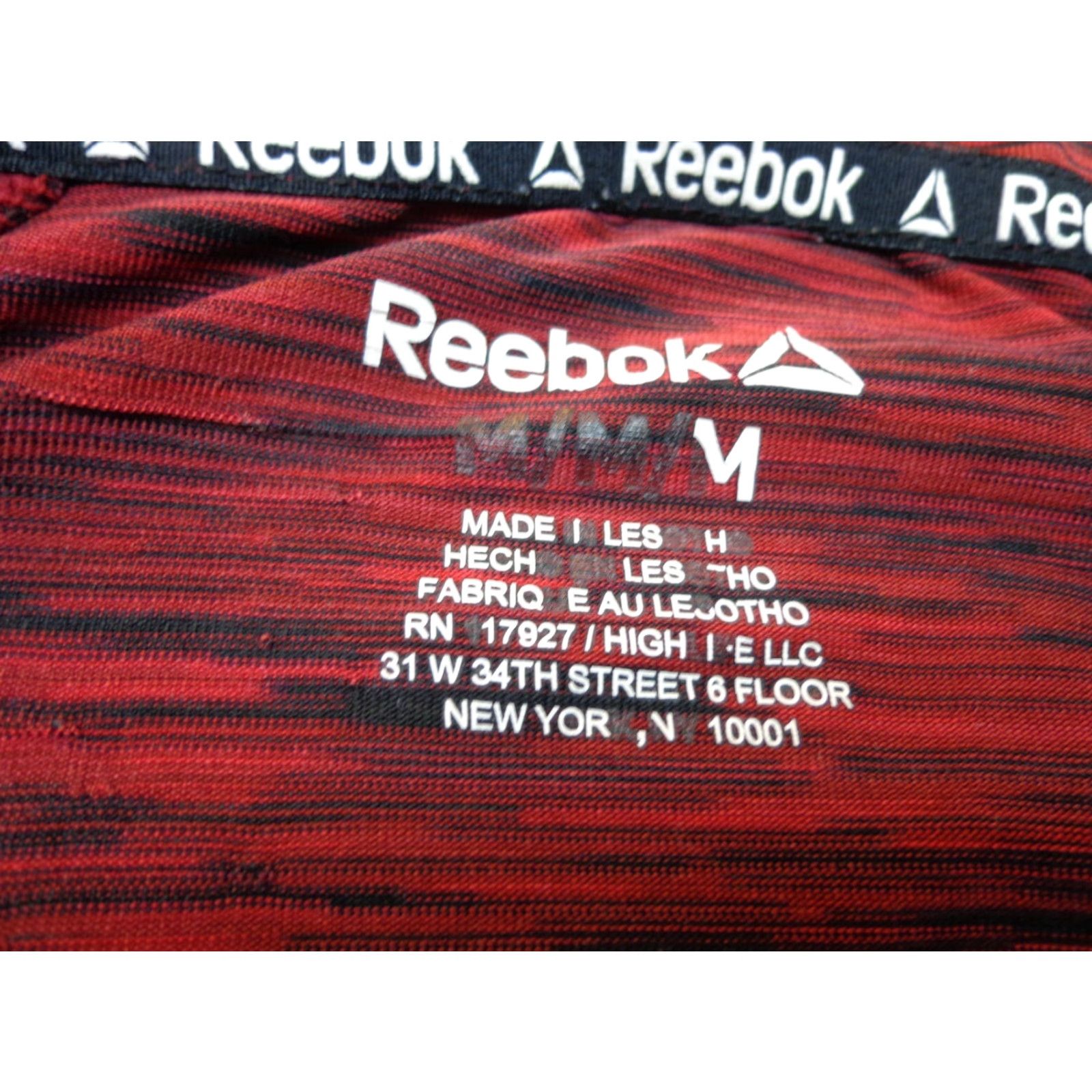Reebok Reebok T Shirt Burgundy Black Marbled Size Medium Mens Regular Crew Neck Short Sleeve Activewear Logo Pattern Solid - 1 Size US M / EU 48-50 / 2 - 5 Thumbnail
