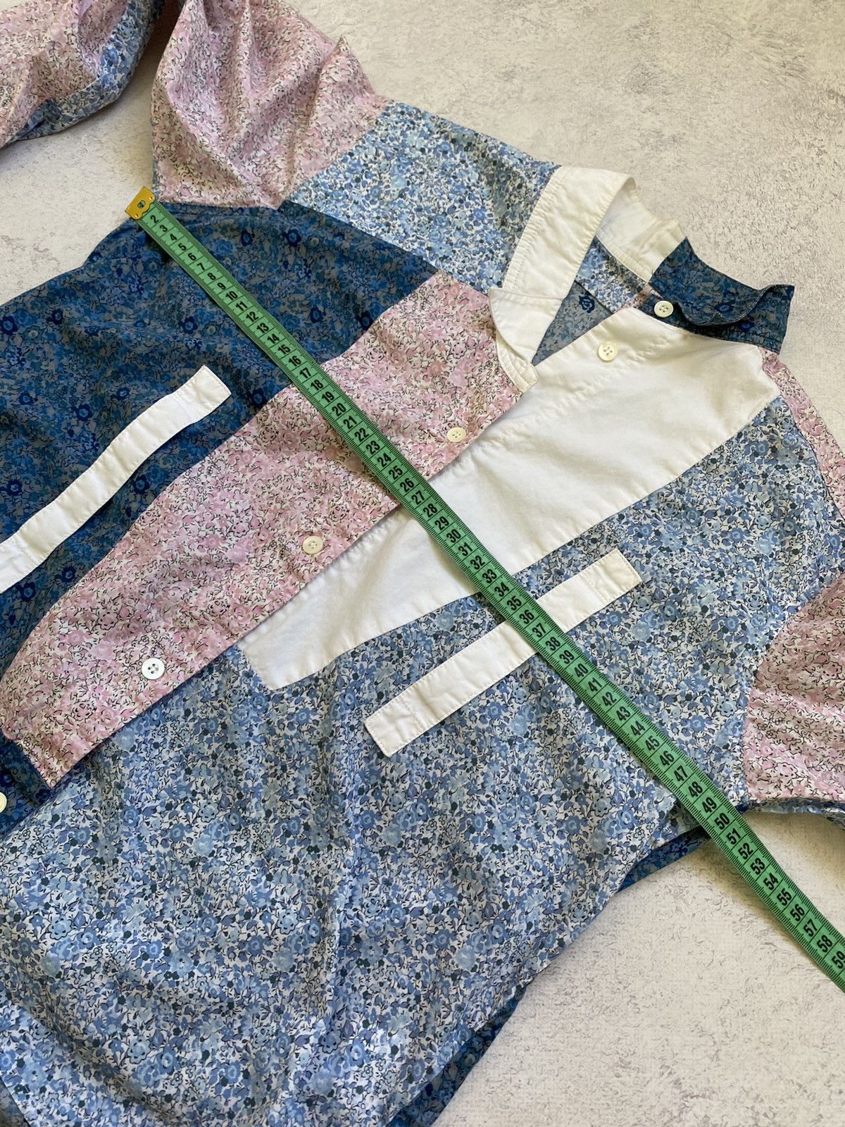 Loewe Loewe Multicolor Asymmetrical Button Up Patchwork Shirt Size XS / US 0-2 / IT 36-38 - 18 Thumbnail