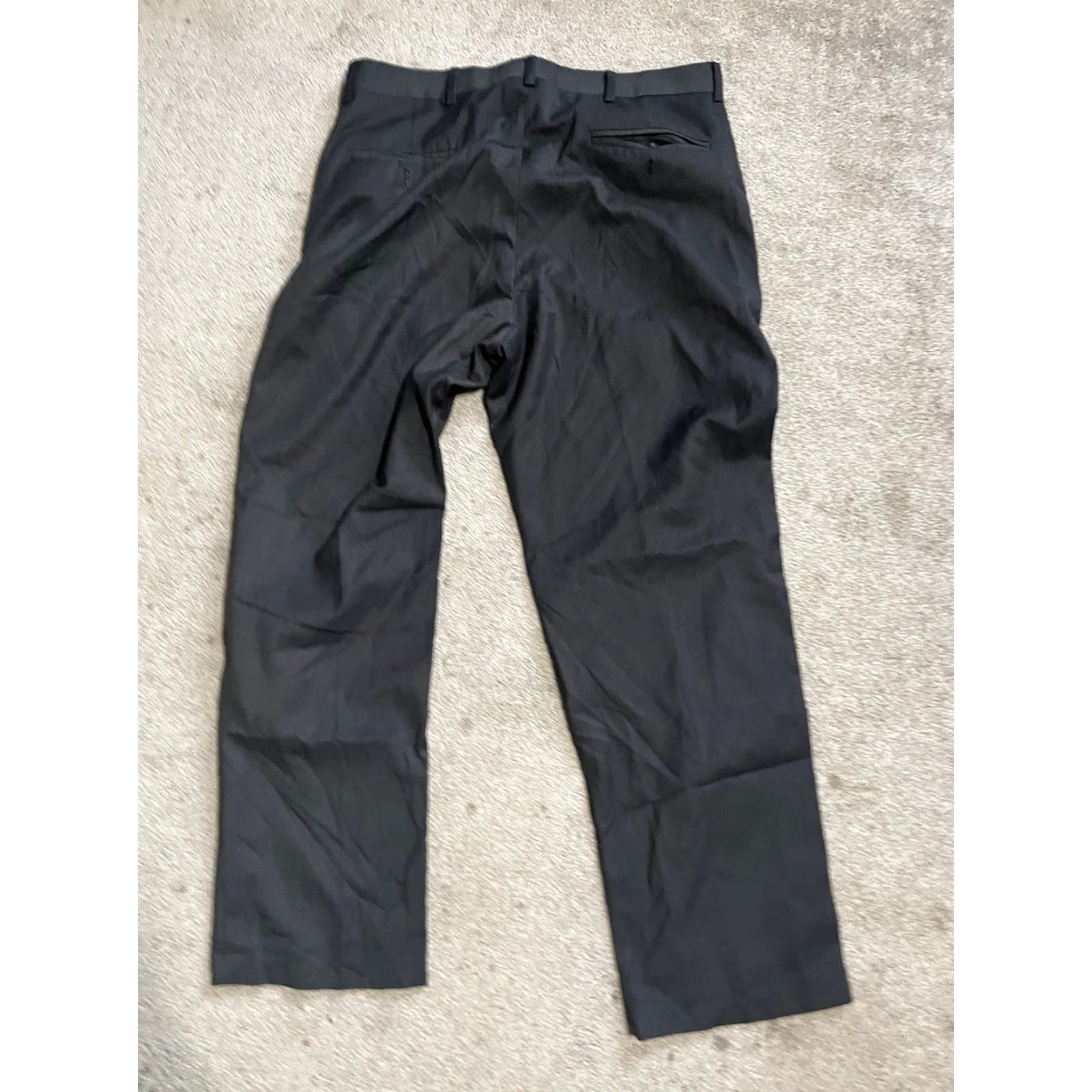 Kenneth Cole KENNETH COLE Reaction Flat Front Pants 33x30 Black Solid Dress Pants Men Size US 33 - 4 Thumbnail