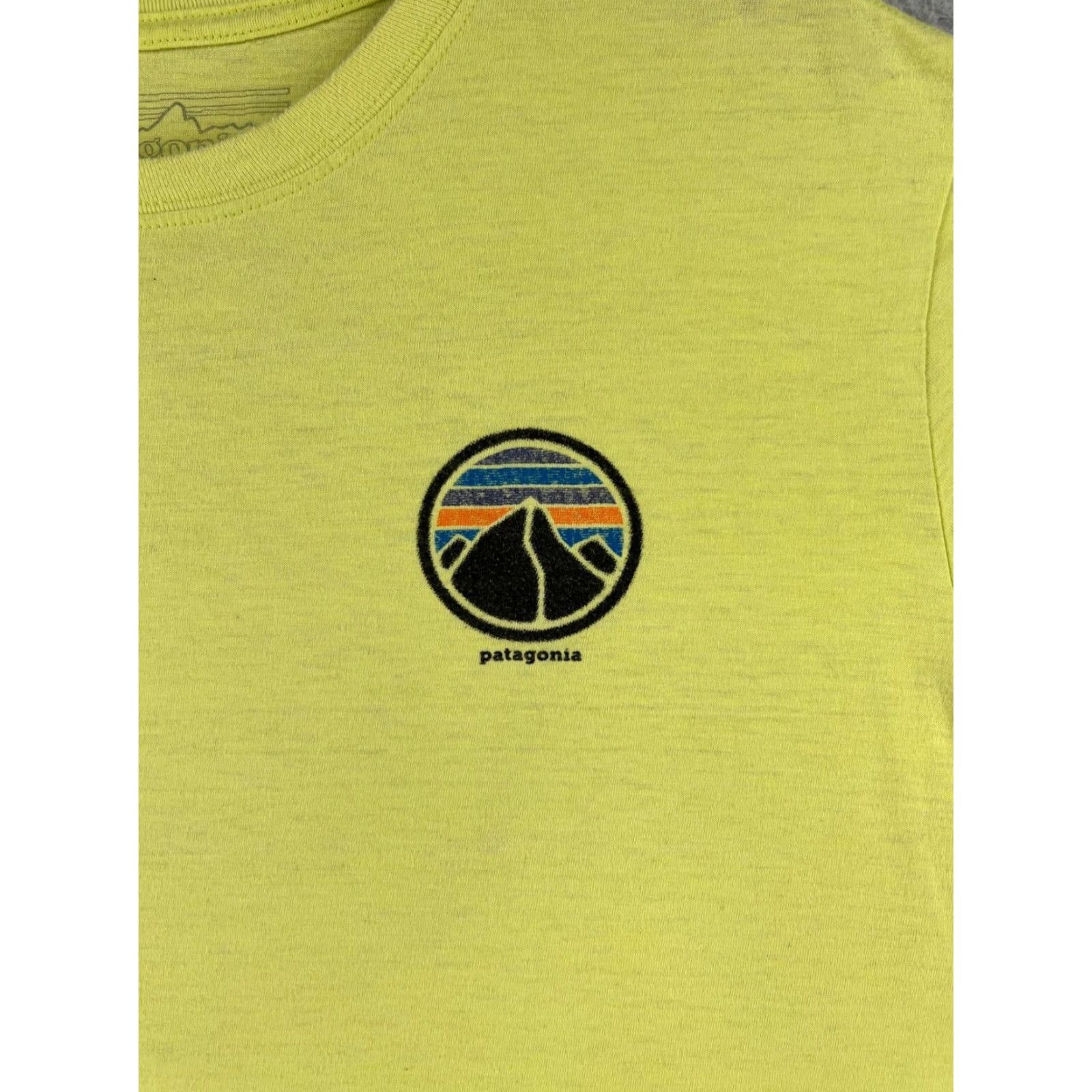 Patagonia Patagonia Shirt Men L Yellow Short Sleeve Crew Neck Cotton Jersey Logo T-Shirt US Theme All Seasons Breathing Fall Spring Summer Winter Mens Size US L / EU 52-54 / 3 - 7 Thumbnail