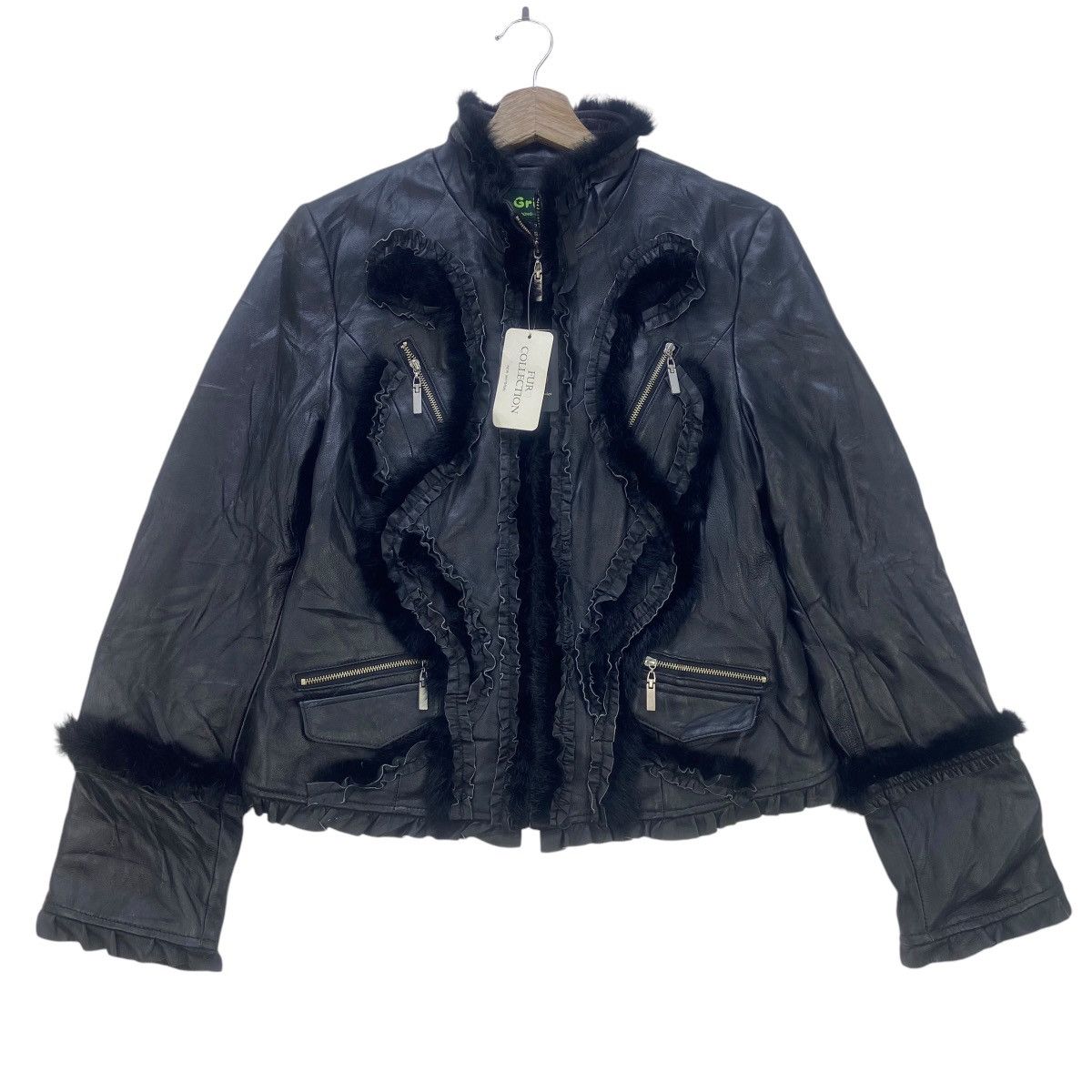 Griffin Griffin Sheepskin Leather Fur Lapin Jacket Size S / US 4 / IT 40 - 1 Thumbnail