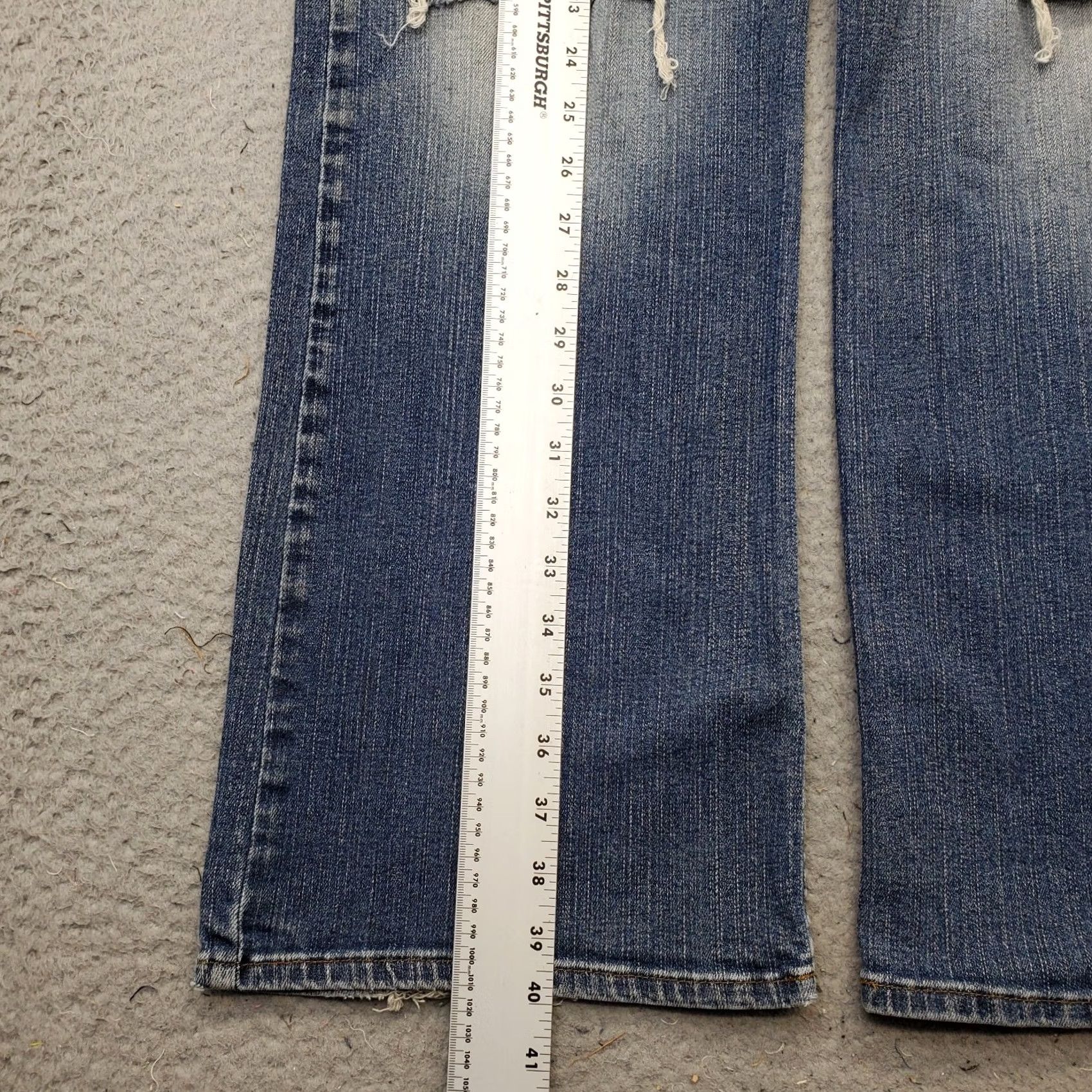 DKNY DKNY Flared Jeans Womens 14R Blue Denim Medium Wash Distressed Streetwear Jeans 30.75" Inseam 5-Pocket Size 36" / US 14 / IT 50 - 3 Thumbnail