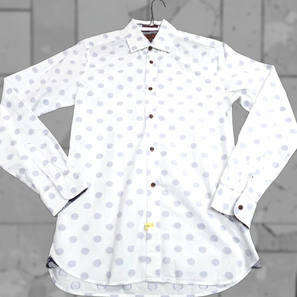 Ted Baker Ted Baker Shirt White 15 Polka Dot Long Sleeve 100% Cotton Small Cotton Shirt Button-Up Men Regular S White Polka Dot Long Sleeve Ted Baker Shirt Size US S / EU 44-46 / 1 - 1 Thumbnail