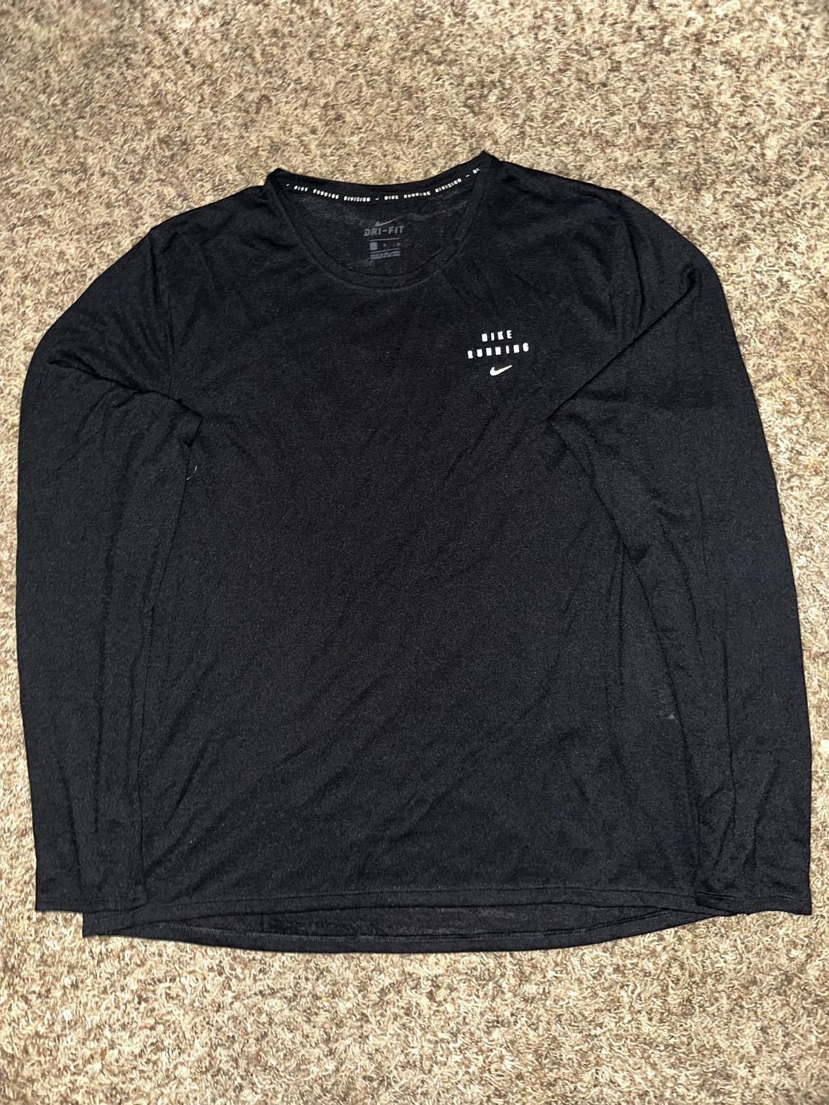 Nike Nike Men’s Run Division Long Sleeve Miler Black Top Sample Size US L / EU 52-54 / 3 - 5 Thumbnail