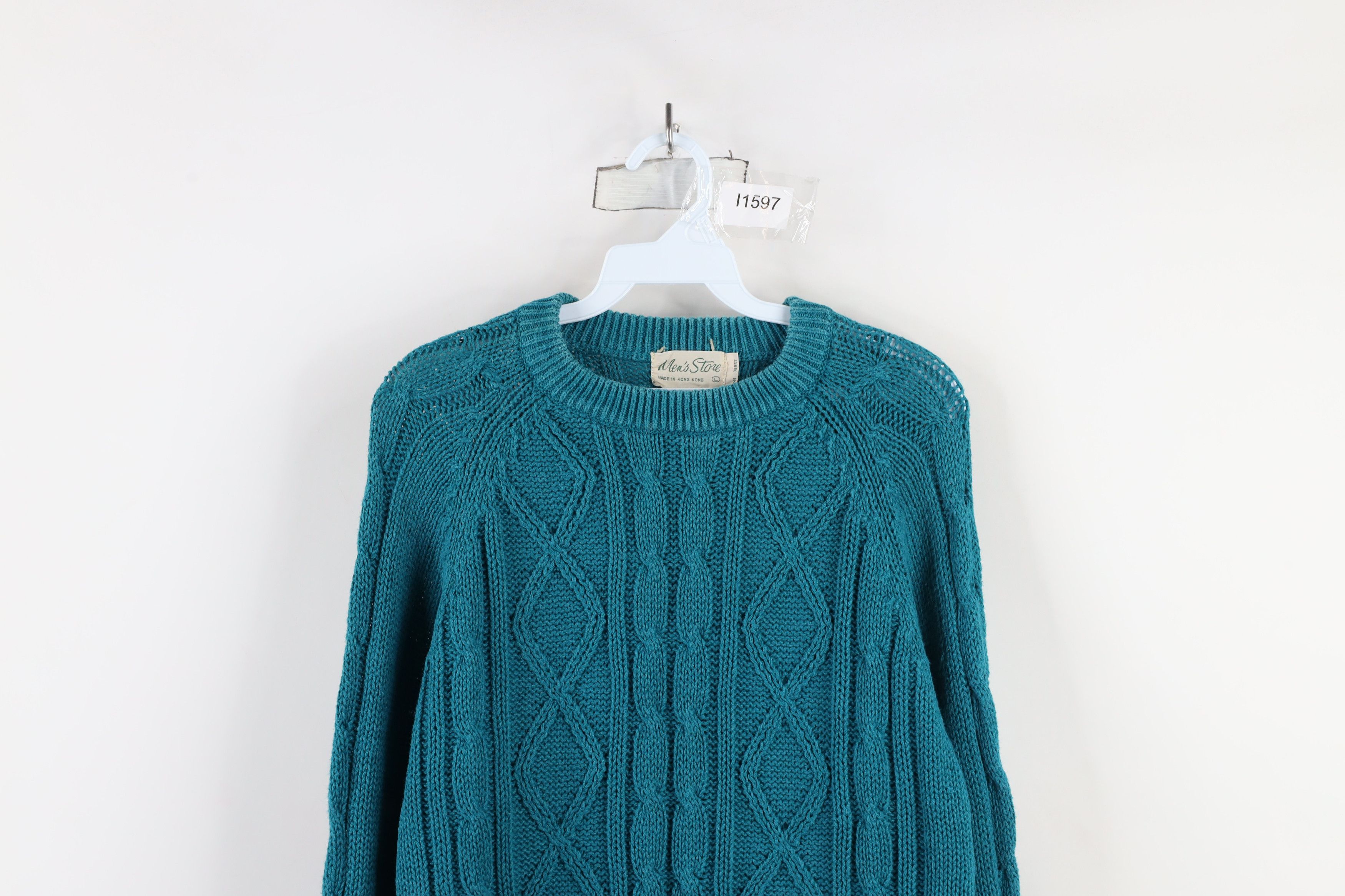 Vintage Vintage 90s Streetwear Donegal Chunky Knit Fisherman Sweater Size US L / EU 52-54 / 3 - 2 Thumbnail