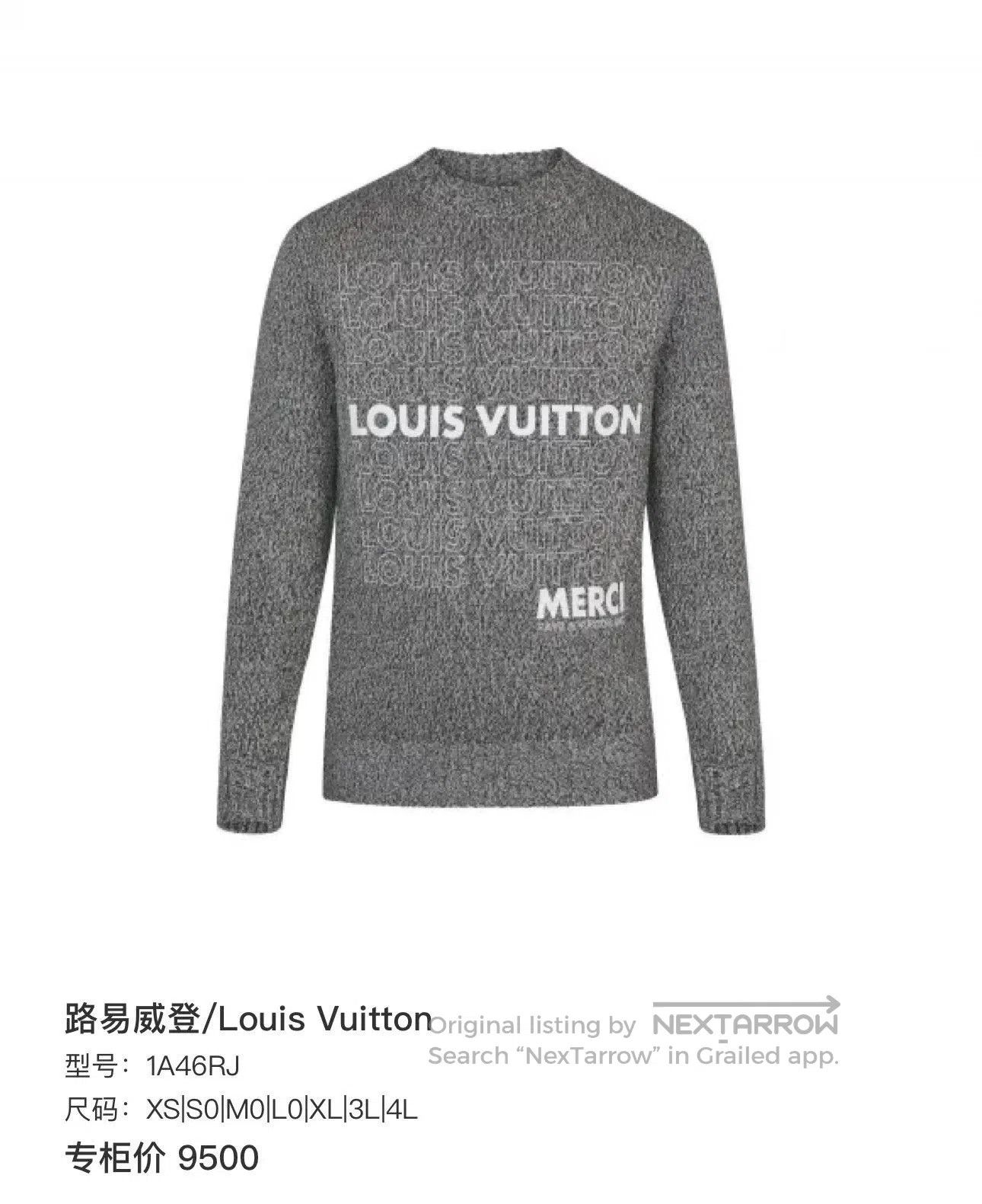 Louis Vuitton gray louis vuitton cashmere sweater. Size US XXL / EU 58 / 5 - 6 Thumbnail