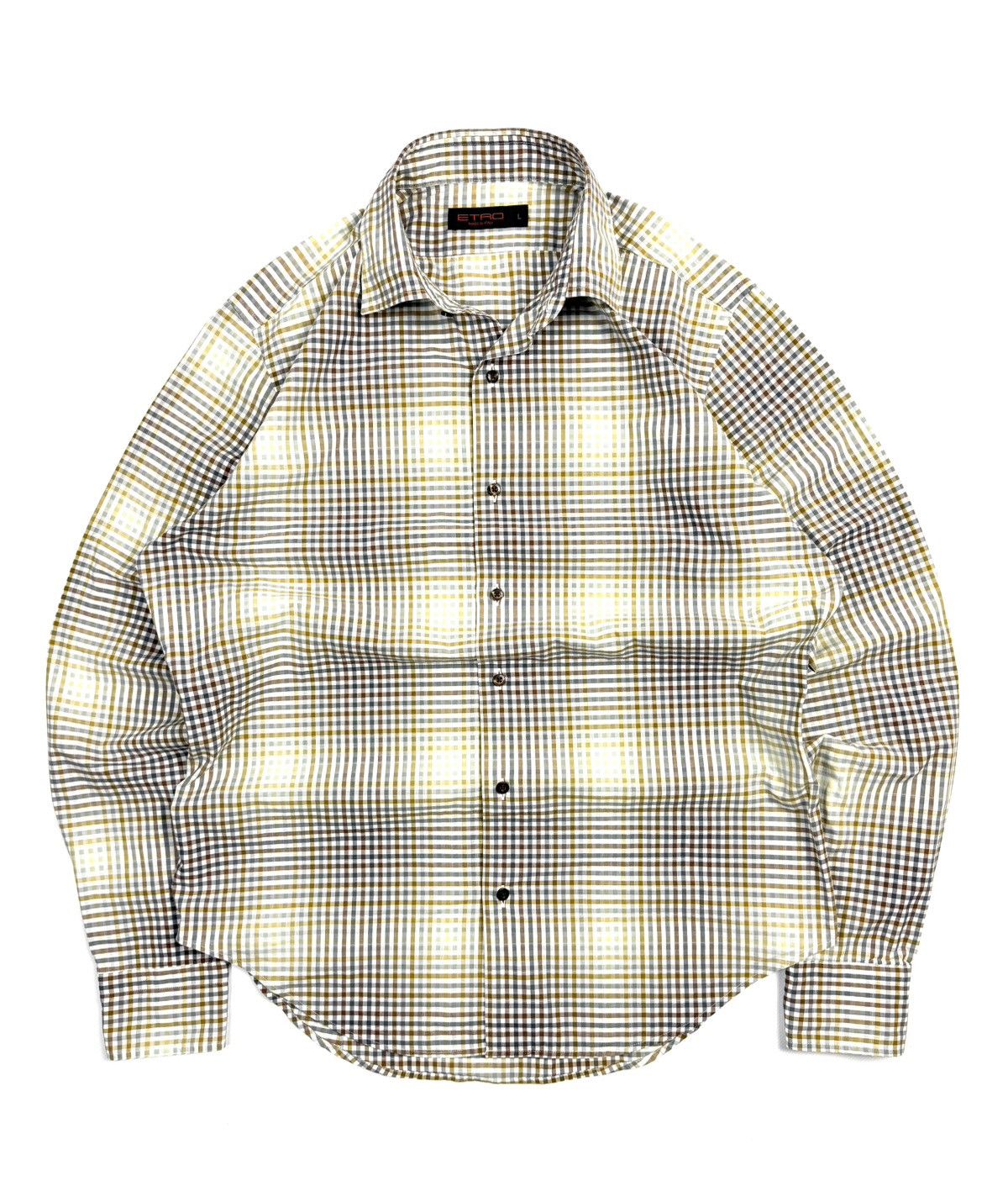 Etro Etro Vintage Plaid Button-Up Shirt Cotton Italy L Luxyry Size US L / EU 52-54 / 3 - 1 Thumbnail