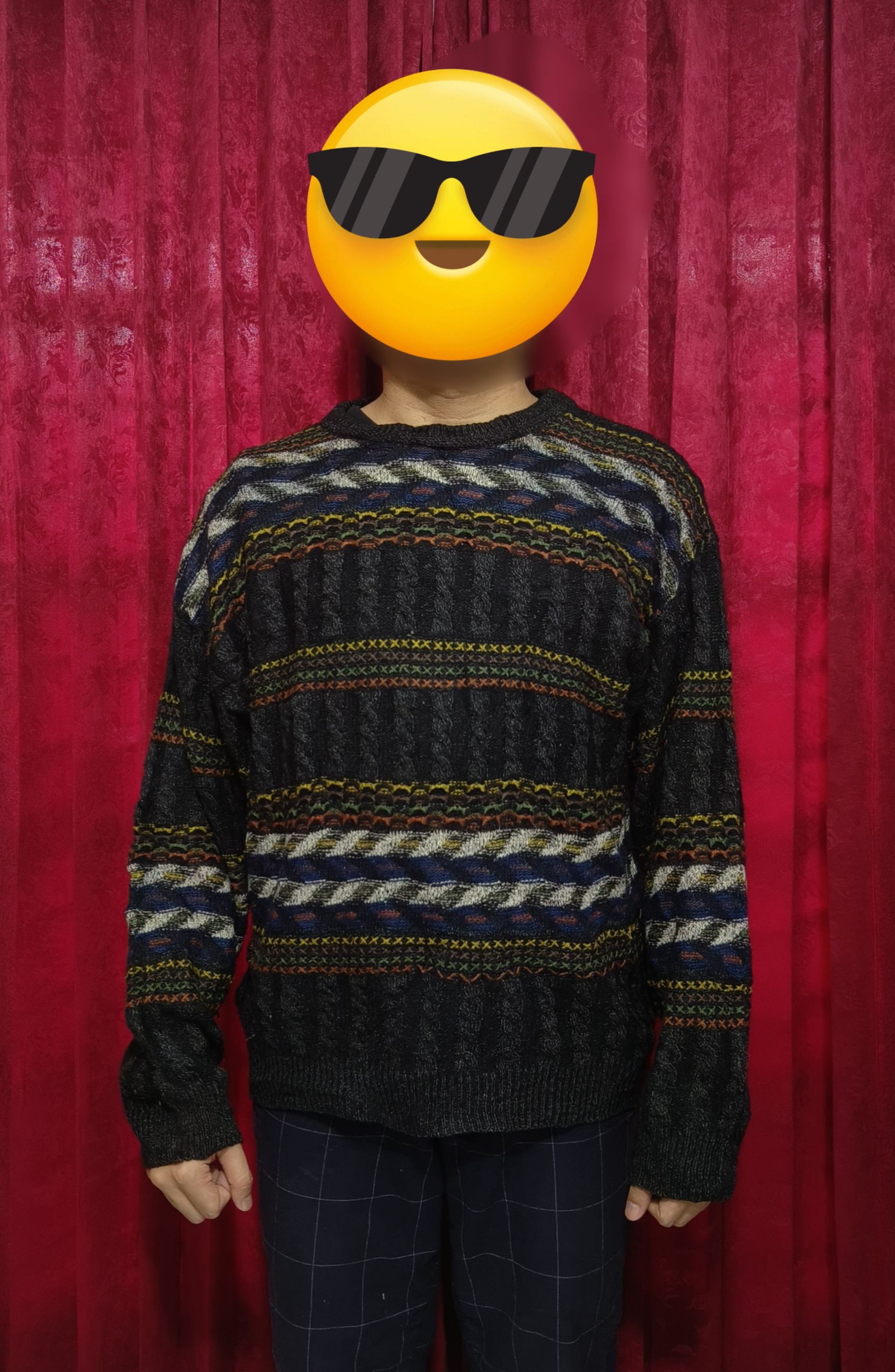 Other Vintage 80s Ethnic Abstract Motifs Cable Knit Sweater Size US M / EU 48-50 / 2 - 7 Thumbnail