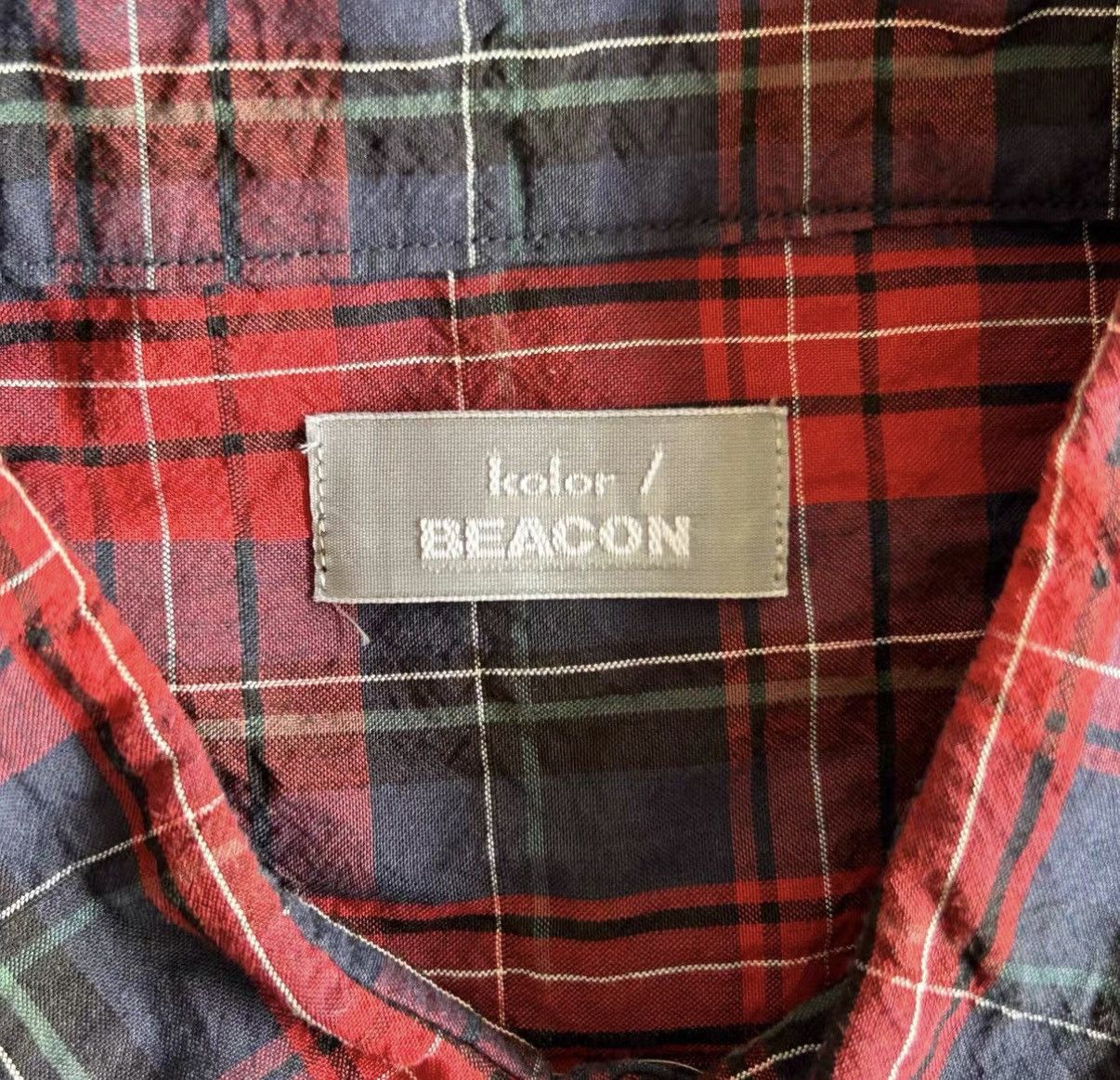 Kolor Kolor Beacon 16SS Red Plaid Panel Shirt K4 Size US M / EU 48-50 / 2 - 7 Thumbnail