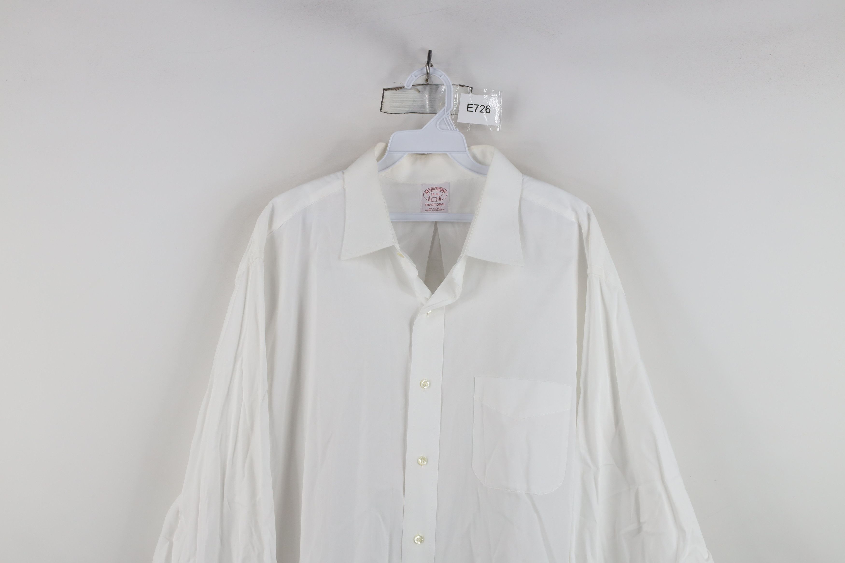Brooks Brothers Vintage 90s Brooks Brothers Fit Collared Button Shirt White Size US L / EU 52-54 / 3 - 2 Thumbnail