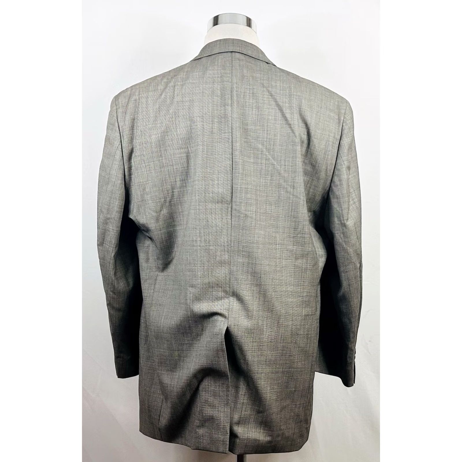 Tommy Hilfiger Tommy Hilfiger 46L Suit 40x32 Pleated 100% Wool Gray Two Button Lined Vented Wool Suit Mens 2 Piece Wide Notch Lapel Regular Fit 46/40 Gray Vintage No Size 40R - 6 Thumbnail