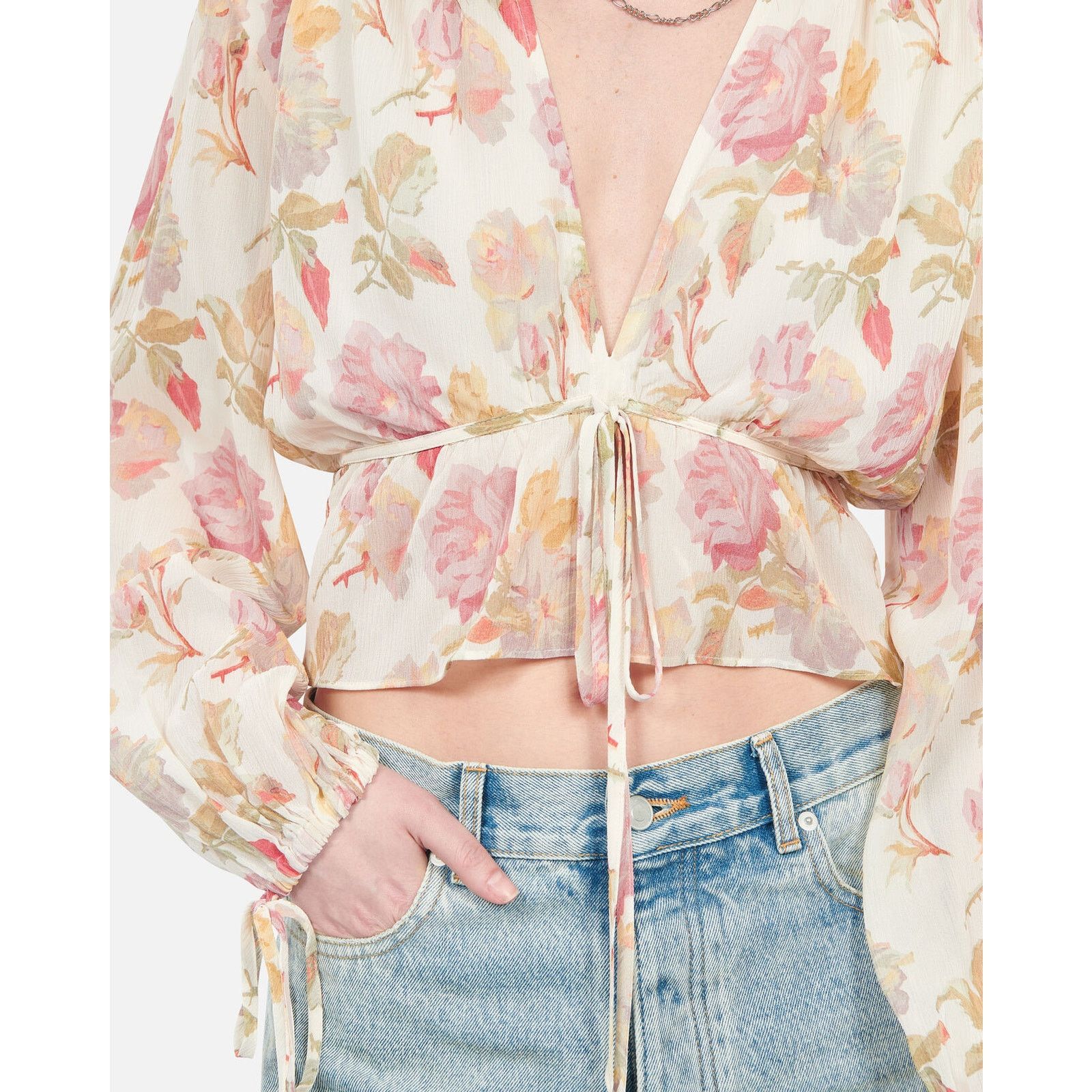 The Kooples $395 New The Kooples English Roses Silk Top - Small (1) Size S / US 4 / IT 40 - 1 Thumbnail