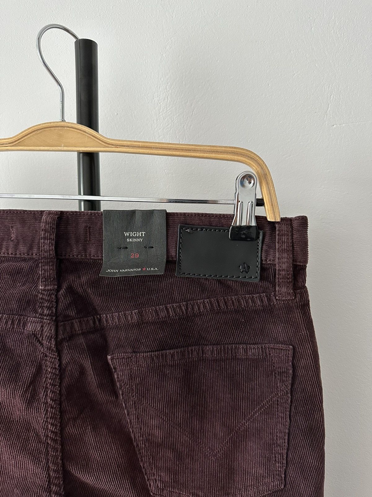 John Varvatos John Varvatos USA Corduroy Pants Burgundy Wight Skinny Fit Size US 30 / EU 46 - 9 Thumbnail