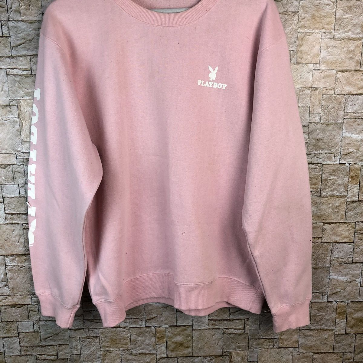 Playboy Playboy big logo Pink vintage Sweatshirt #A1177 Size US M / EU 48-50 / 2 - 9 Thumbnail