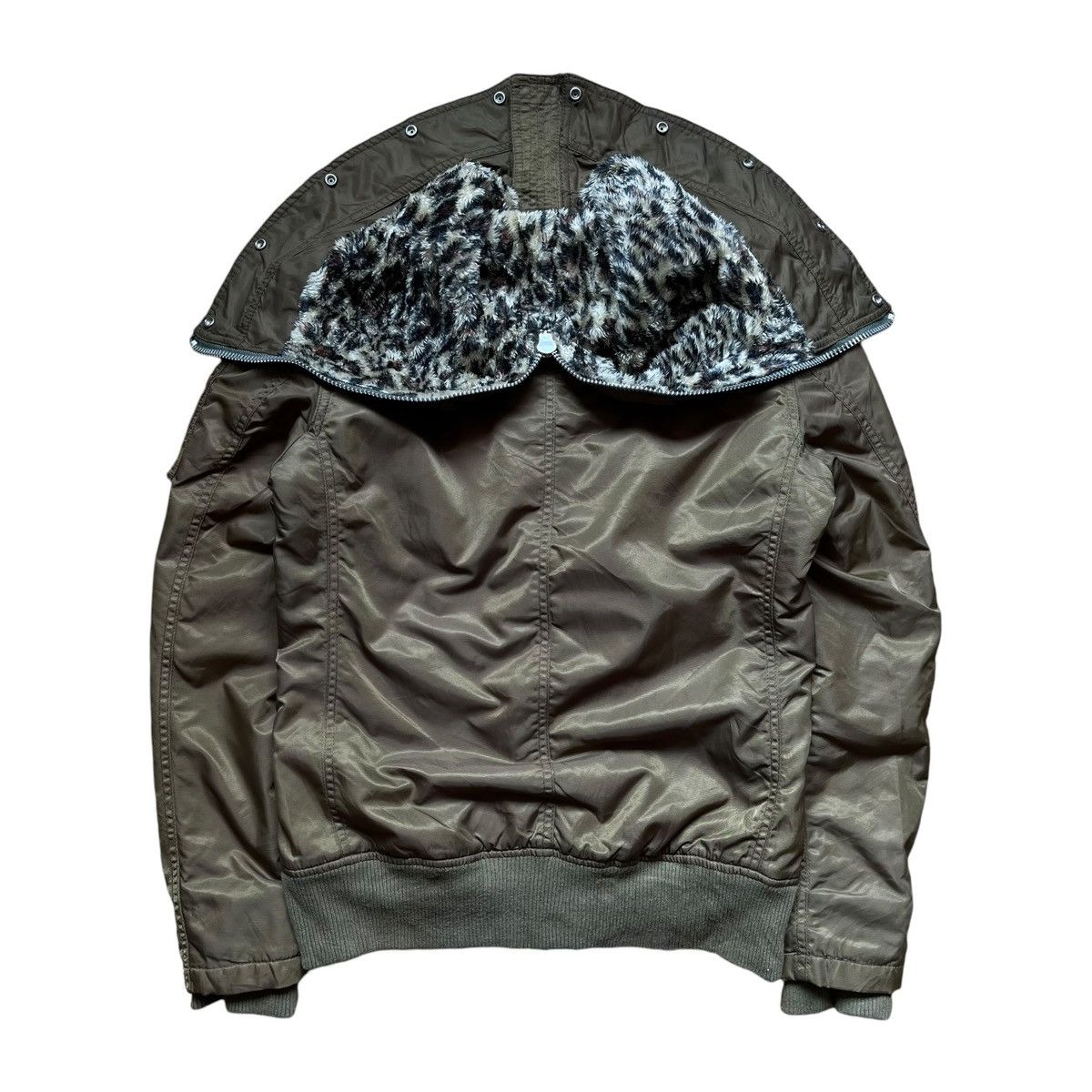 14th Addiction × If Six Was Nine × Le Grande Bleu (L.G.B.) Varosh N2b Leopard Fur Lined Flight Bomber Jacket Size US M / EU 48-50 / 2 - 4 Thumbnail