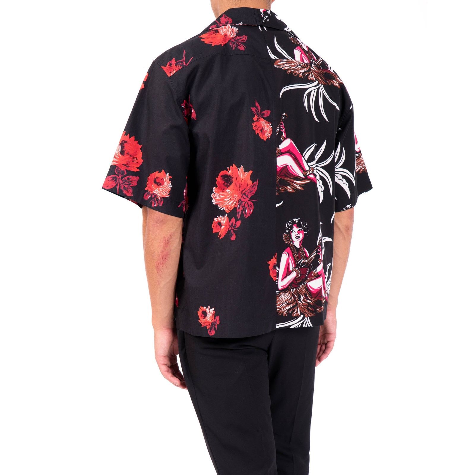 Prada FW18 Double Match Shirt with Rubber Logo in Cotton Size US L / EU 52-54 / 3 - 5 Thumbnail