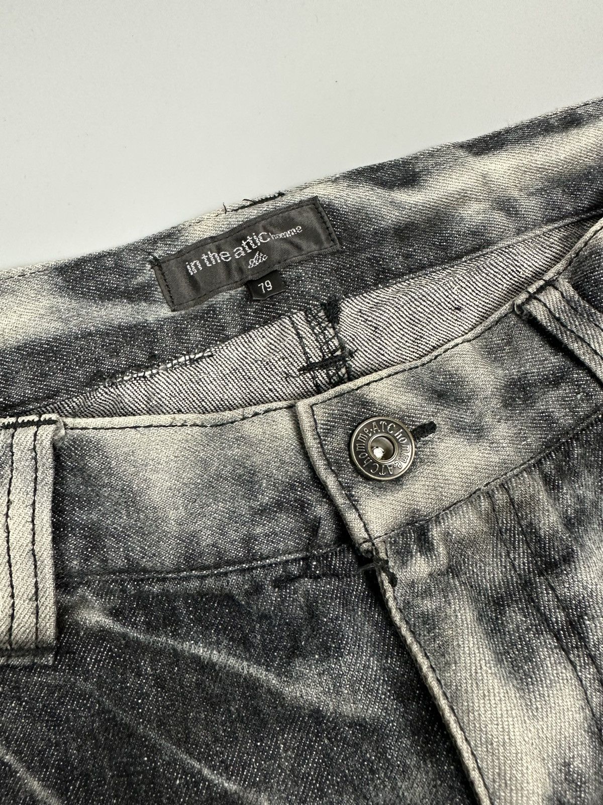 In The Attic × Seditionaries 🔥Rare🔥In The Attic Homme Distressed Smoke Denim Size US 33 - 9 Thumbnail