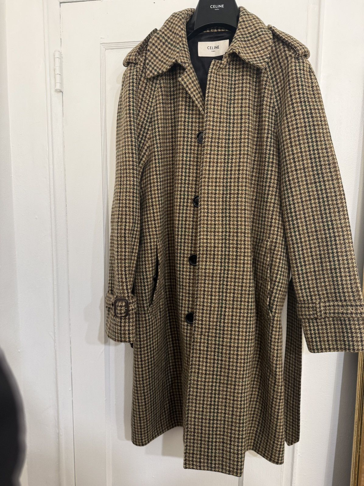 Celine F/W19 Plaid Wool Trench *Rare* Size US M / EU 48-50 / 2 - 2 Thumbnail