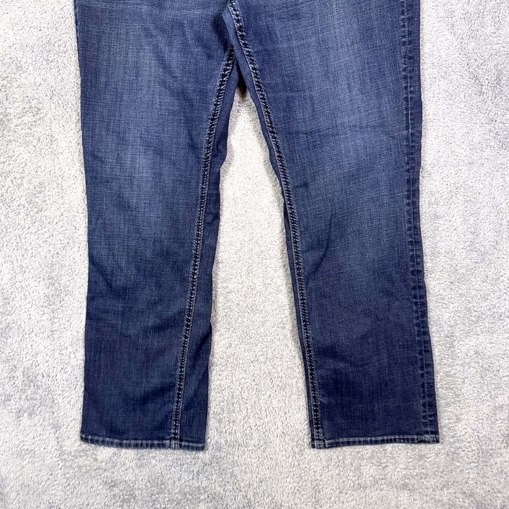 Vintage BKE Tyler Jeans Men 36S Straight Dark Wash Whisker Buckle Western Cowboy Utility Size US 36 / EU 52 - 2 Thumbnail