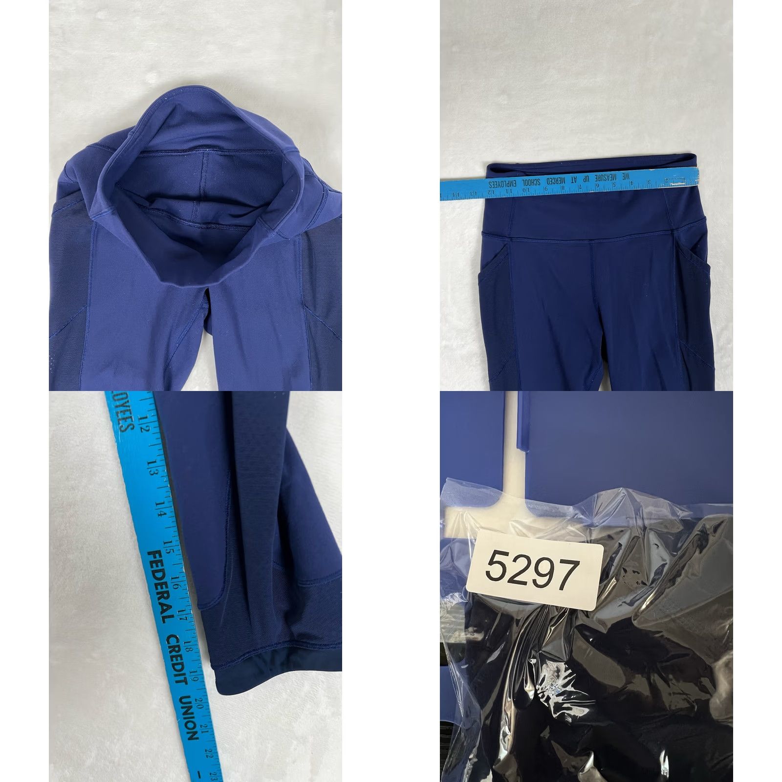 Lululemon Lululemon Athletica Blue Leggings Cropped Size Small Navy Blue 20” Yoga Gym Running Skinny Inseam 20" Women's Activewear Size 28" / US 6 / IT 42 - 8 Thumbnail