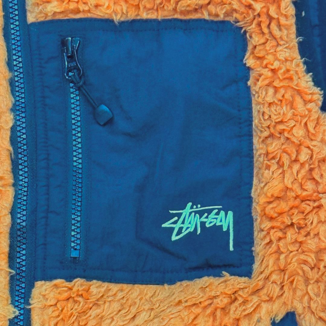 Stussy 🔥 STUSSY REVERSIBLE SHERPA VEST TANGERINE Size US M / EU 48-50 / 2 - 3 Thumbnail