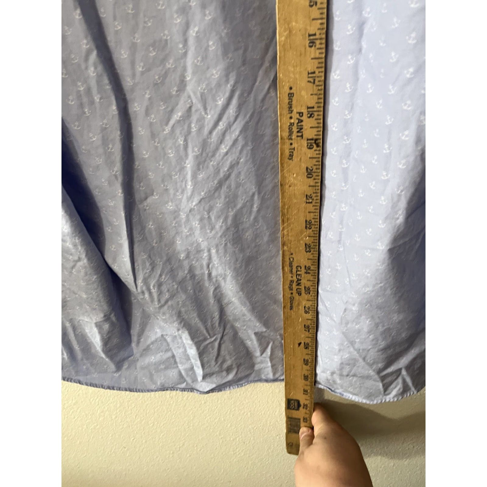 Tommy Hilfiger VINTAGE Tommy Hilfiger Dress Shirt Blue Anchor 15.5 Slim Button-Down Collar Mens Regular 100% Cotton Shirt Size 42R - 4 Thumbnail